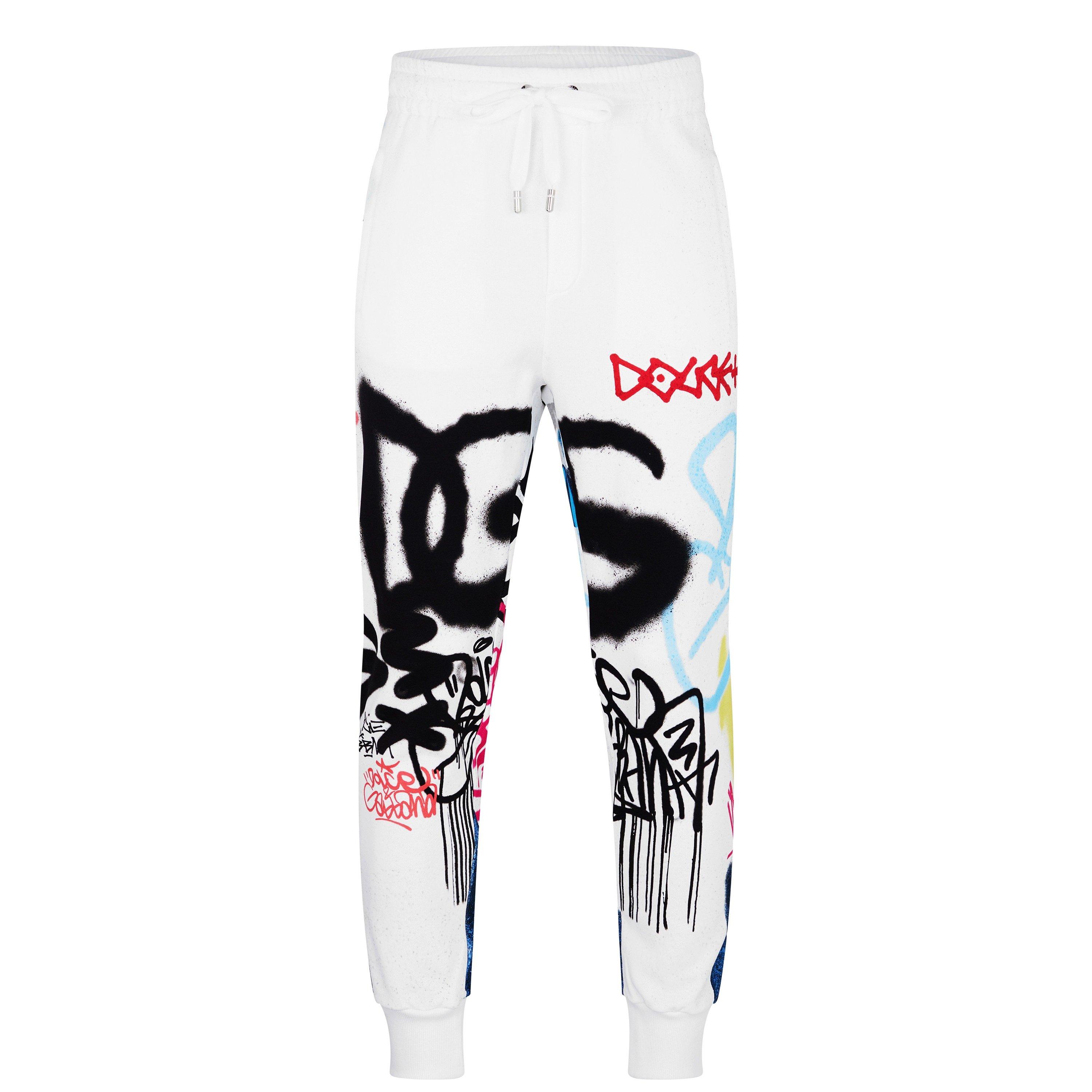 Graf HH4DW - Dolce and Gabbana - Men's Graffiti Closed Hem Jersey Joggers - 5