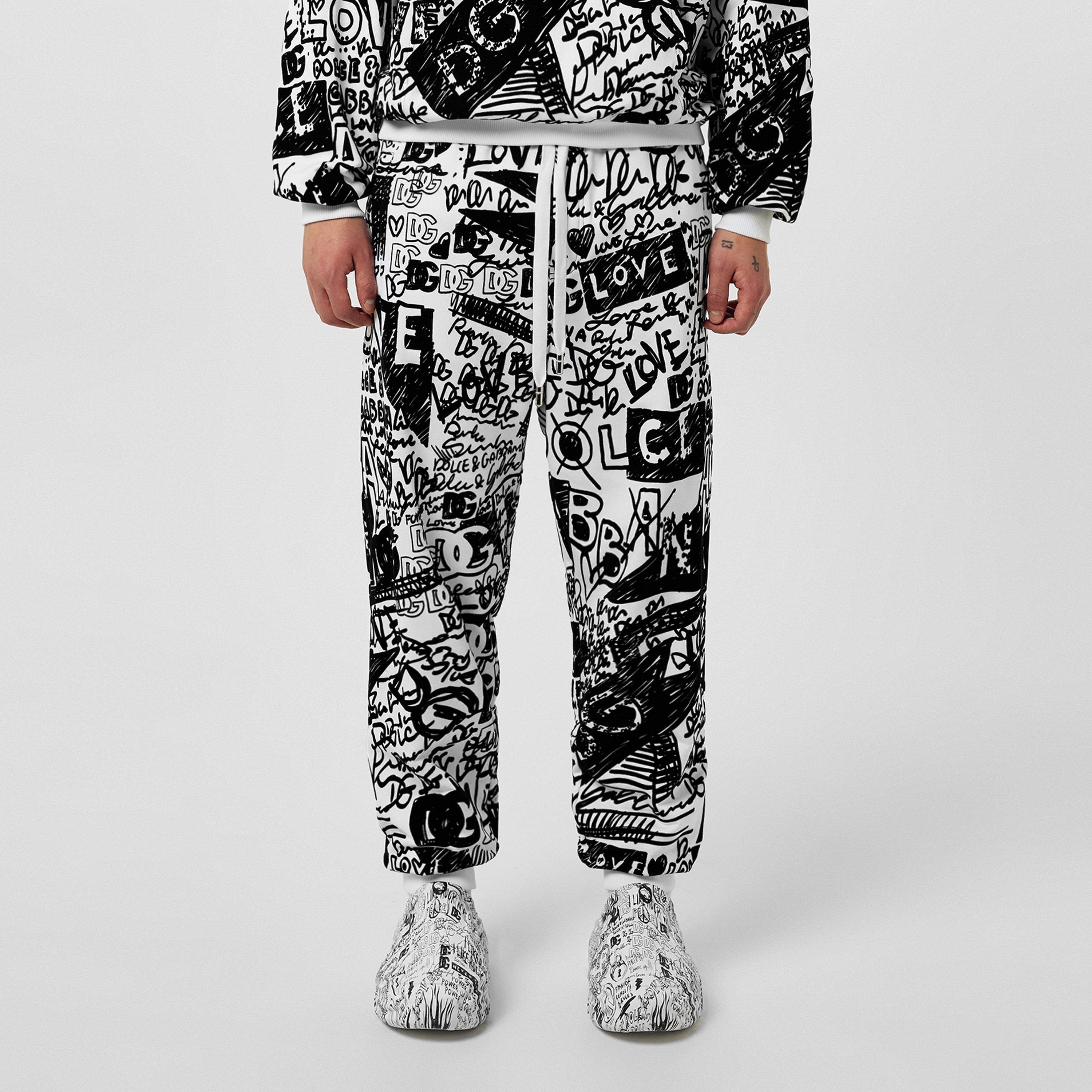 Dolce and Gabbana Graphic Print Track Pants | Flannels