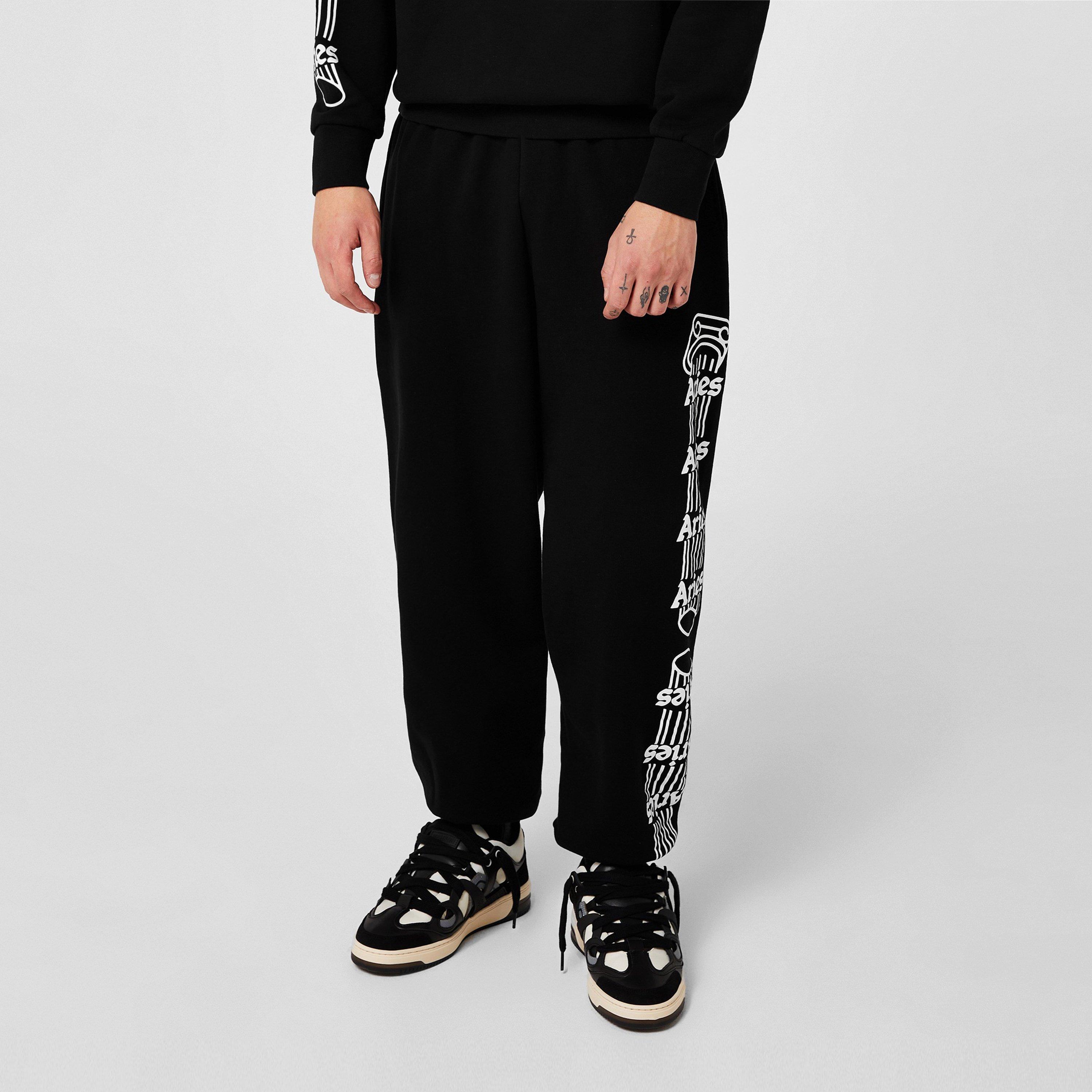 Black - Aries - Column Sweatpants - 3