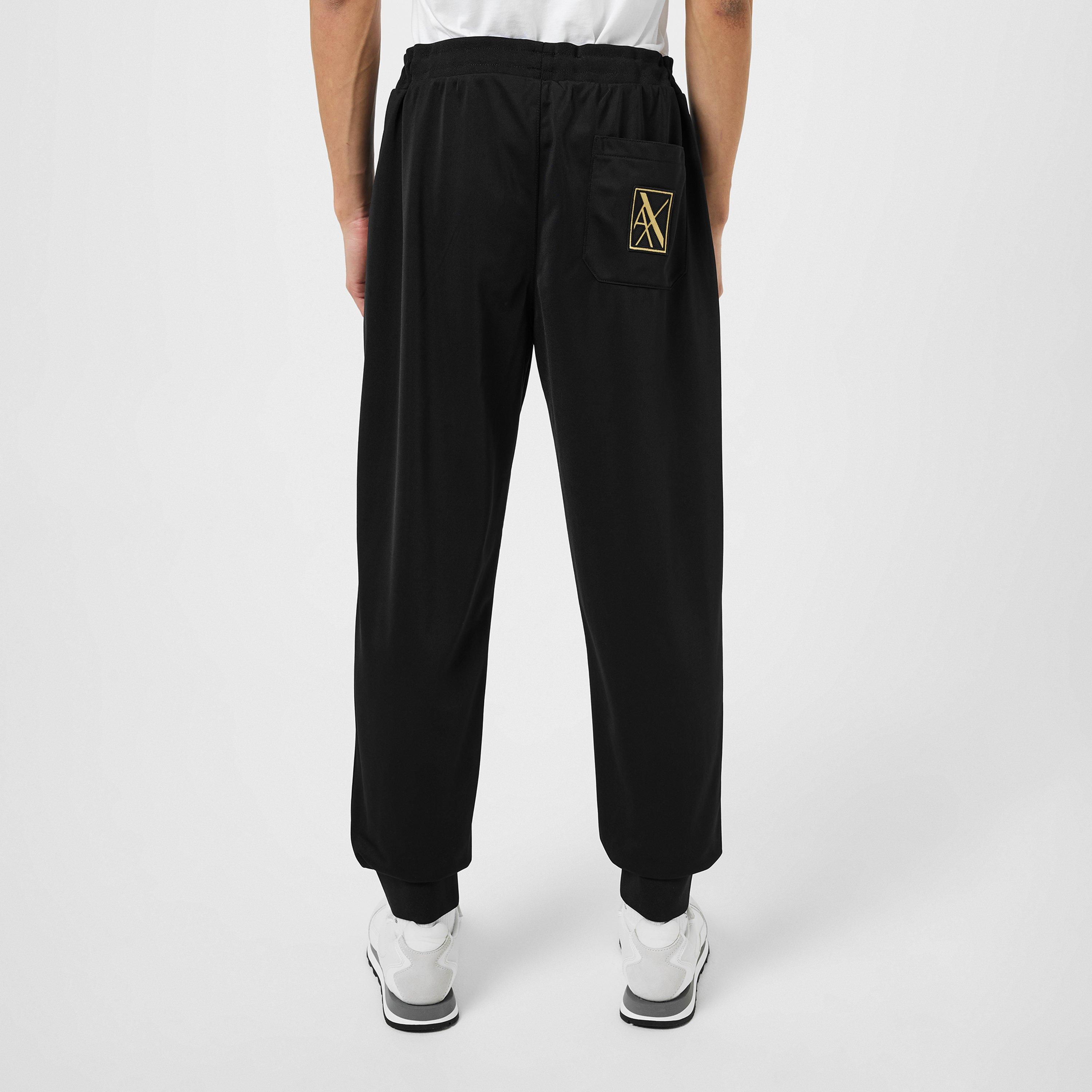 Black - Armani Exchange - Men's Closed Hem Jersey Joggers - 3