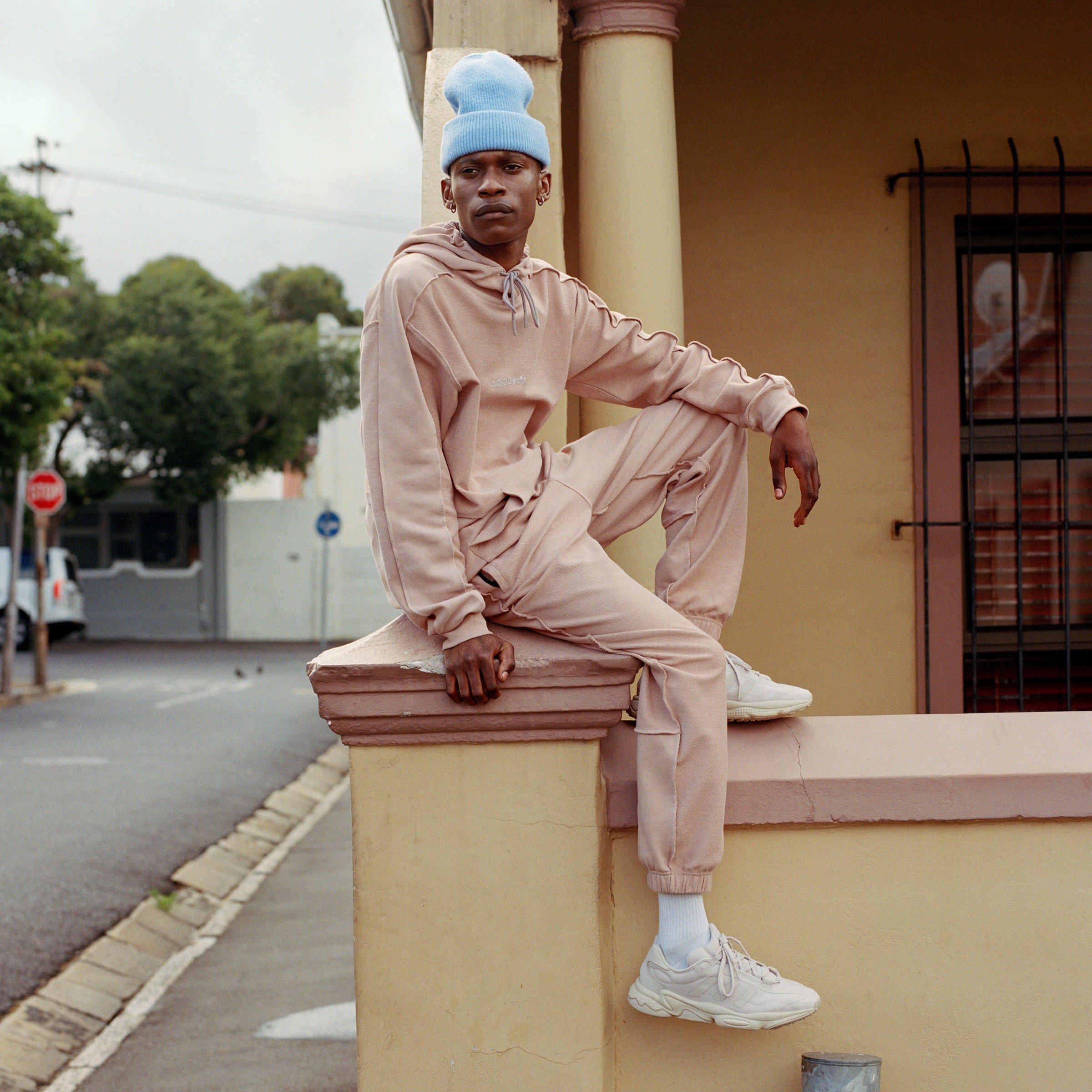 Ash Pearl - adidas Originals - Loopback Closed Hem Jersey Joggers - 10