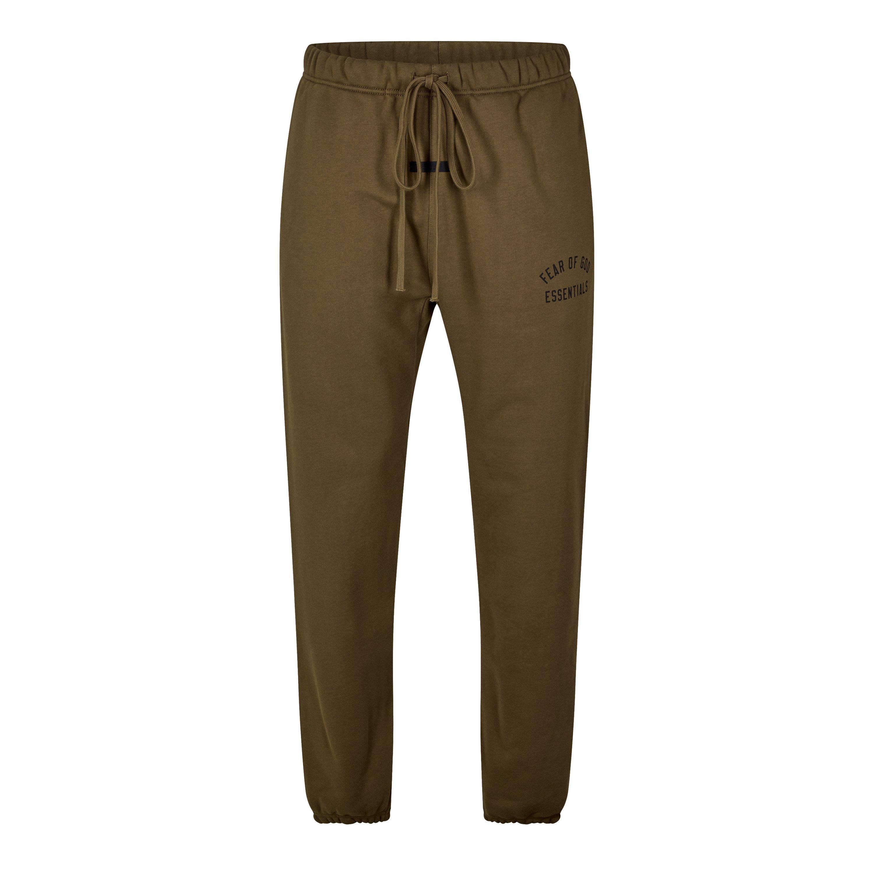 Olive - Fear Of God Essentials - Fleece Essential Sweatpants - 1