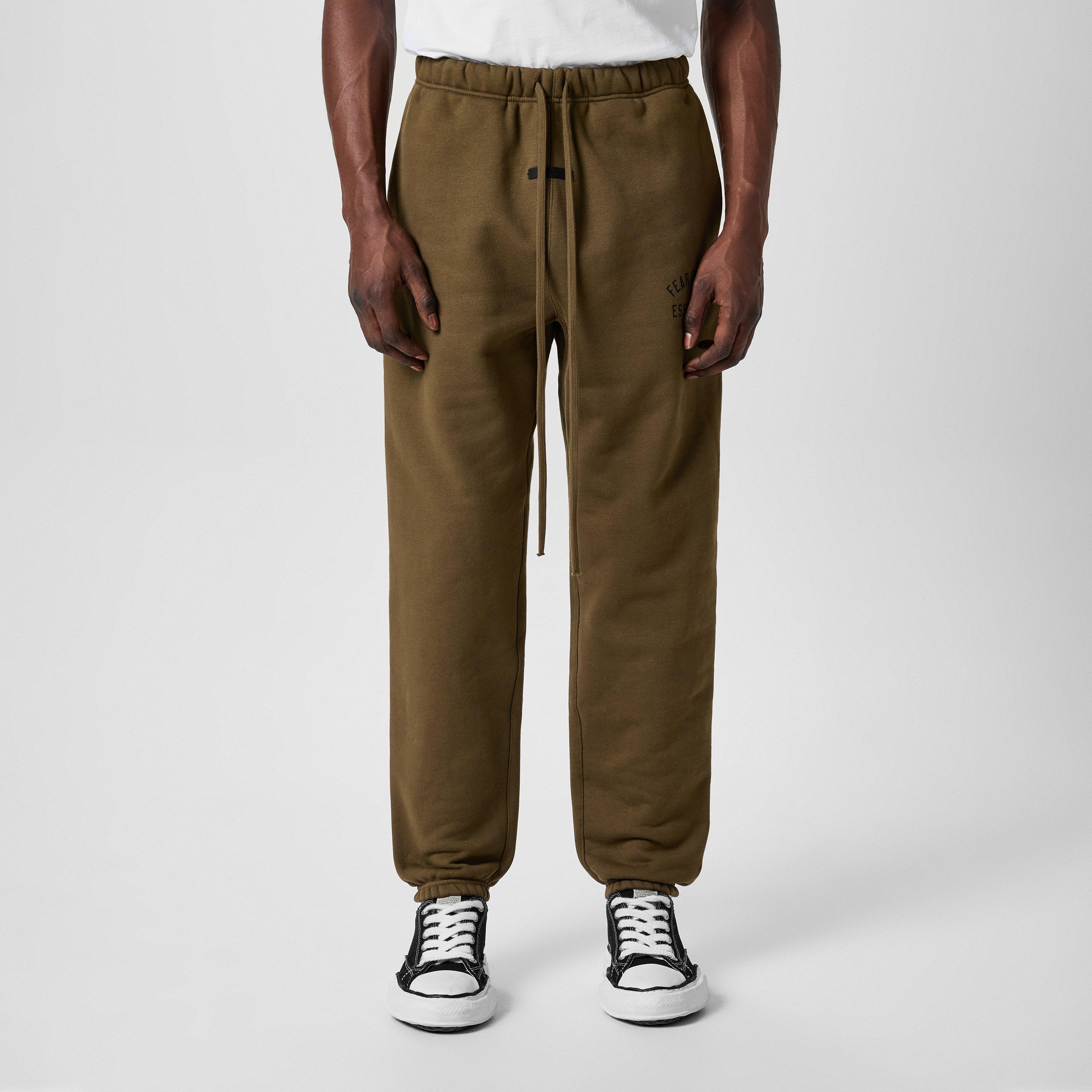 Olive - Fear Of God Essentials - Fleece Essential Sweatpants - 3