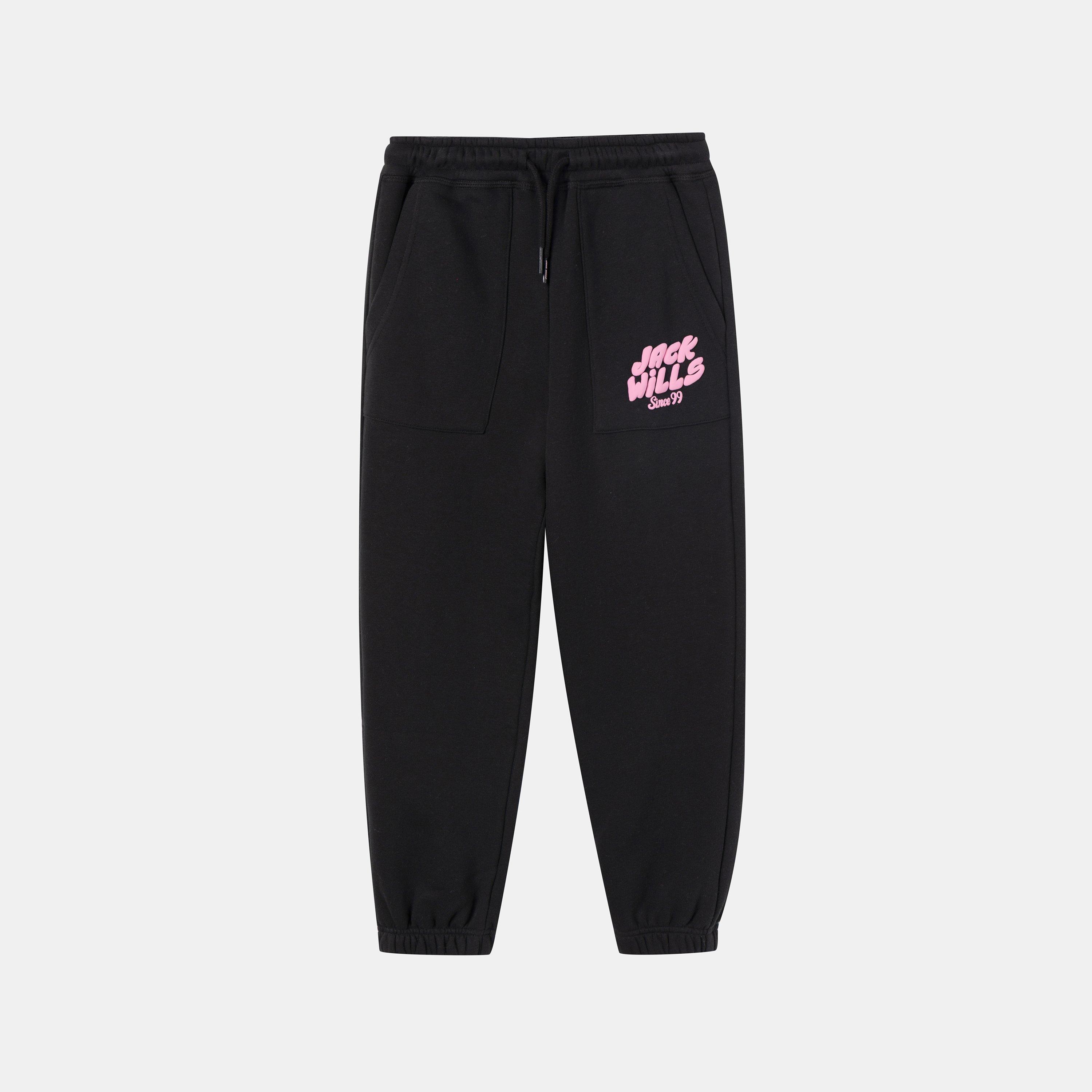 Jack Wills Kids JW Loose Fit Closed Hem Fleece Joggers