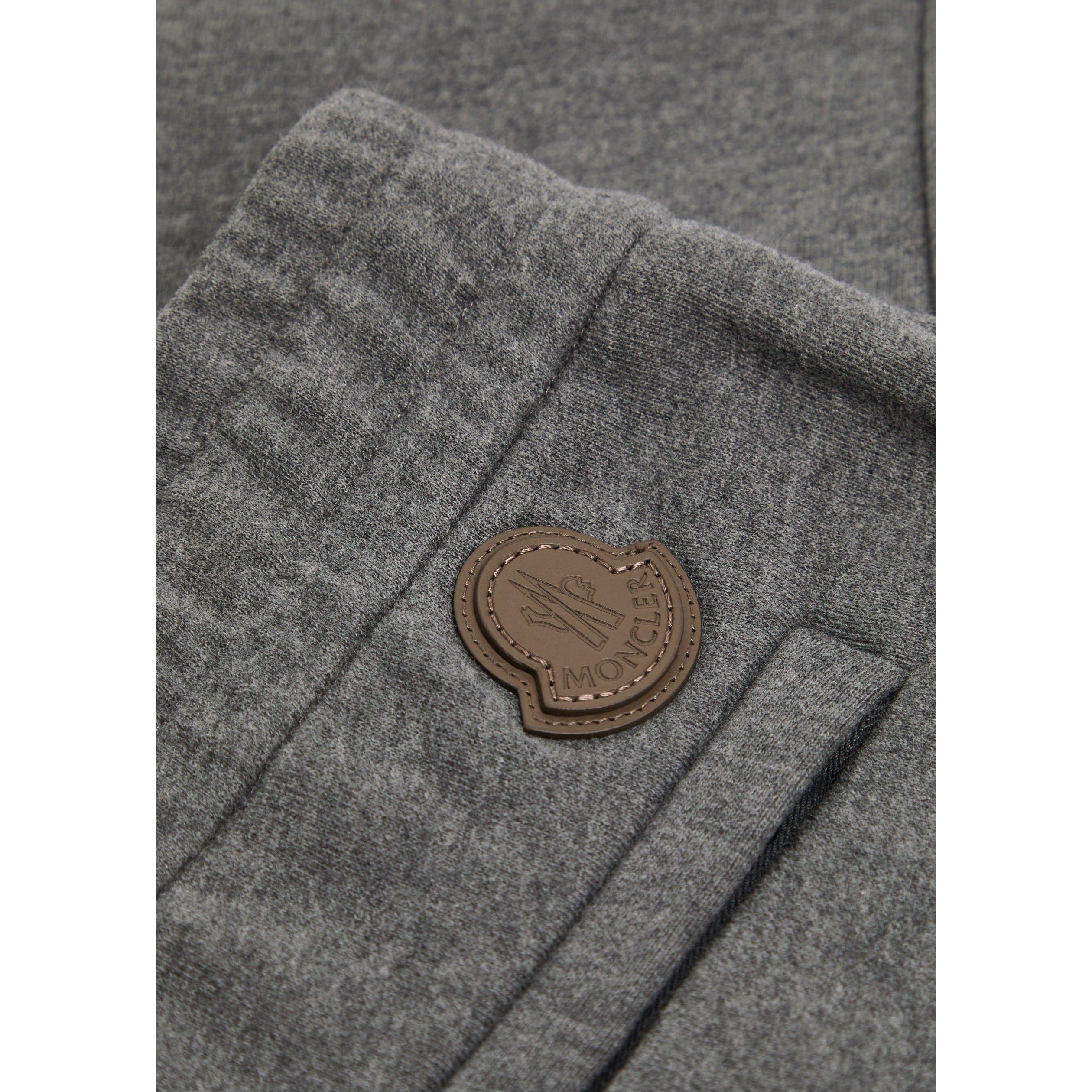 GREY - Moncler - Men's Tonal Logo Cotton Relaxed-Fit Joggers - 4