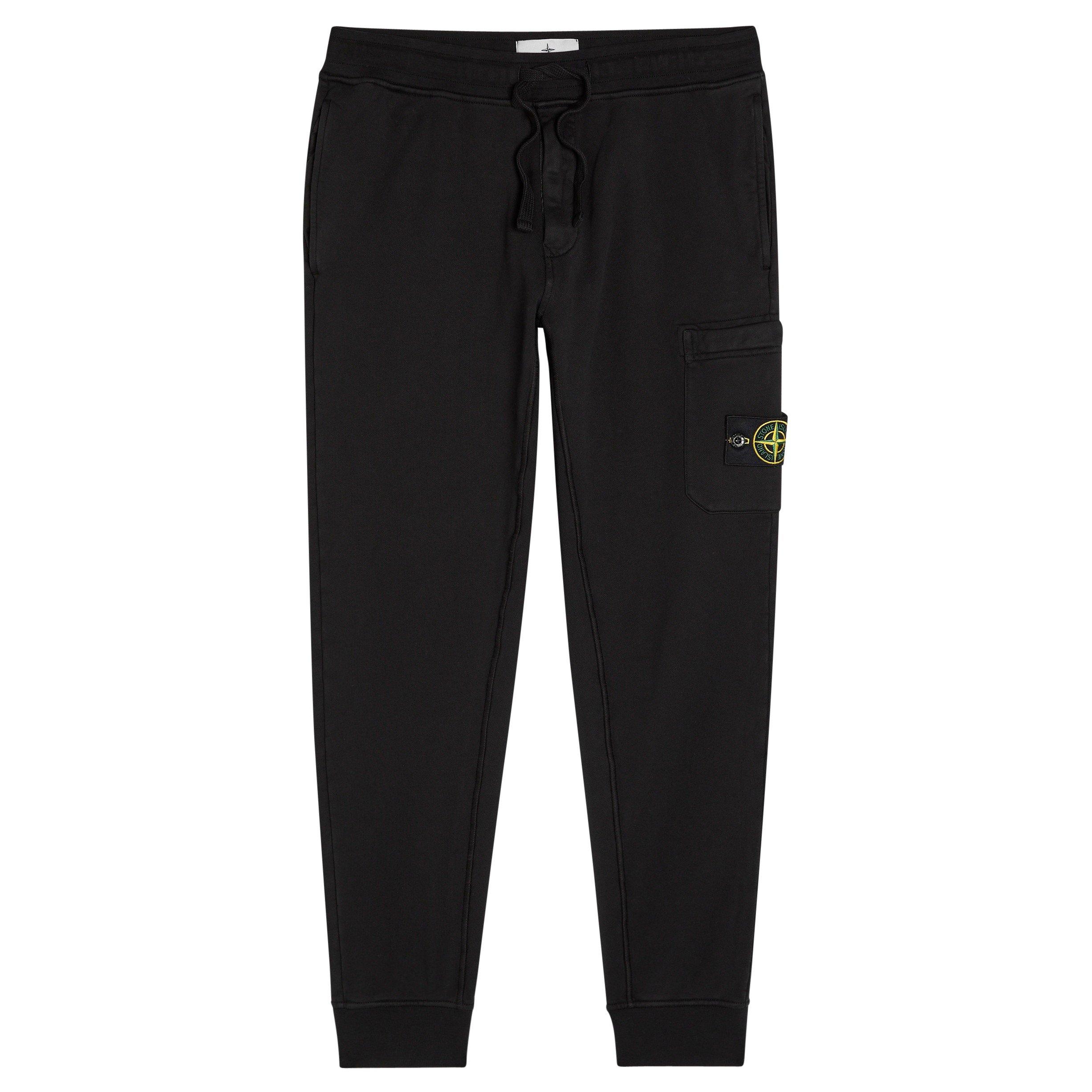 BLACK - Stone Island - SI CLASSIC BADGE SWEATPANTS
