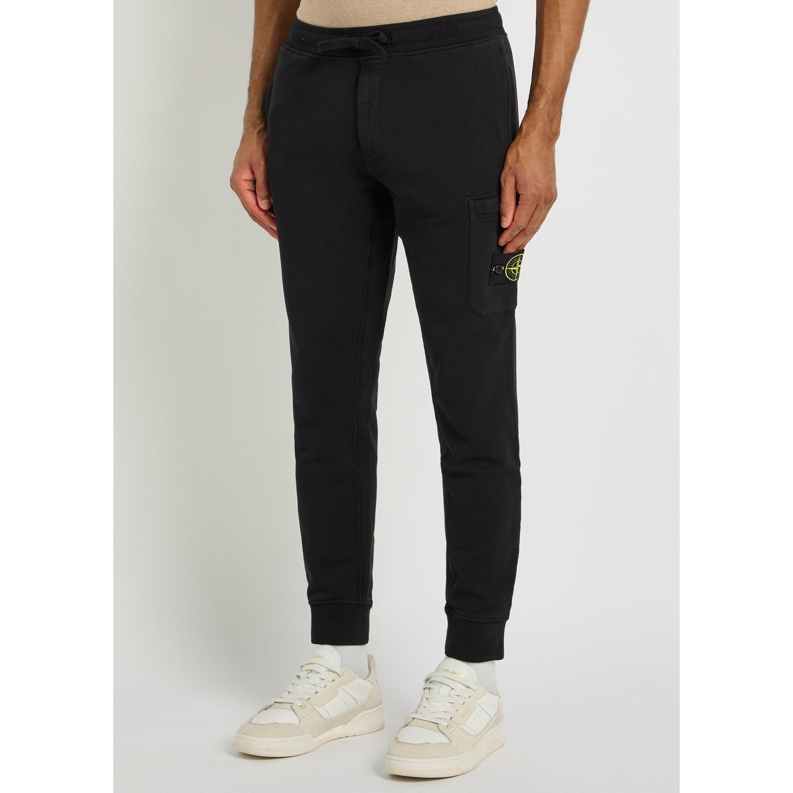 BLACK - Stone Island - SI CLASSIC BADGE SWEATPANTS - 2