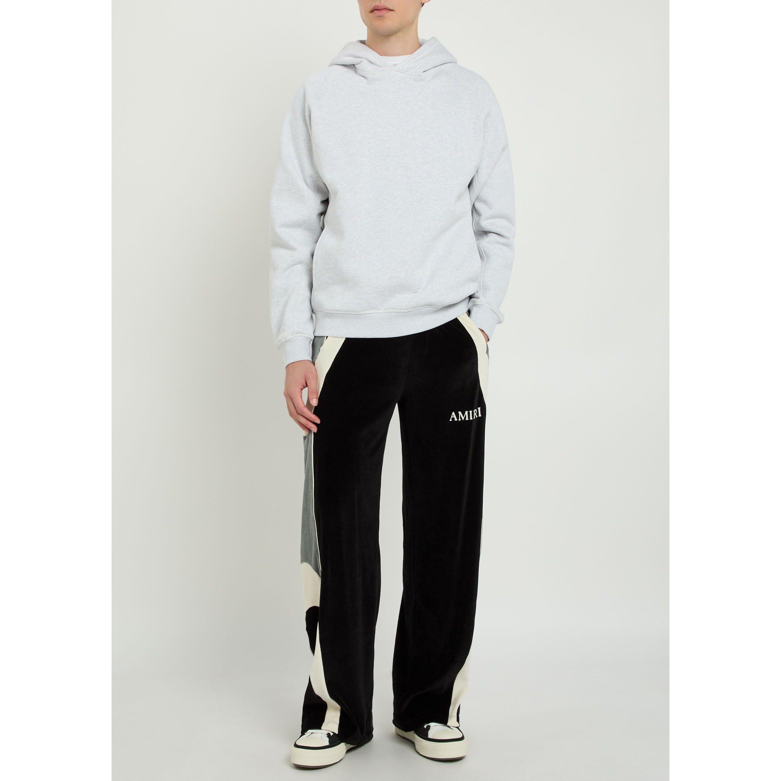 BLACK - Amiri - Men's Colour Blocked Velour Relaxed-Fit Joggers - 5
