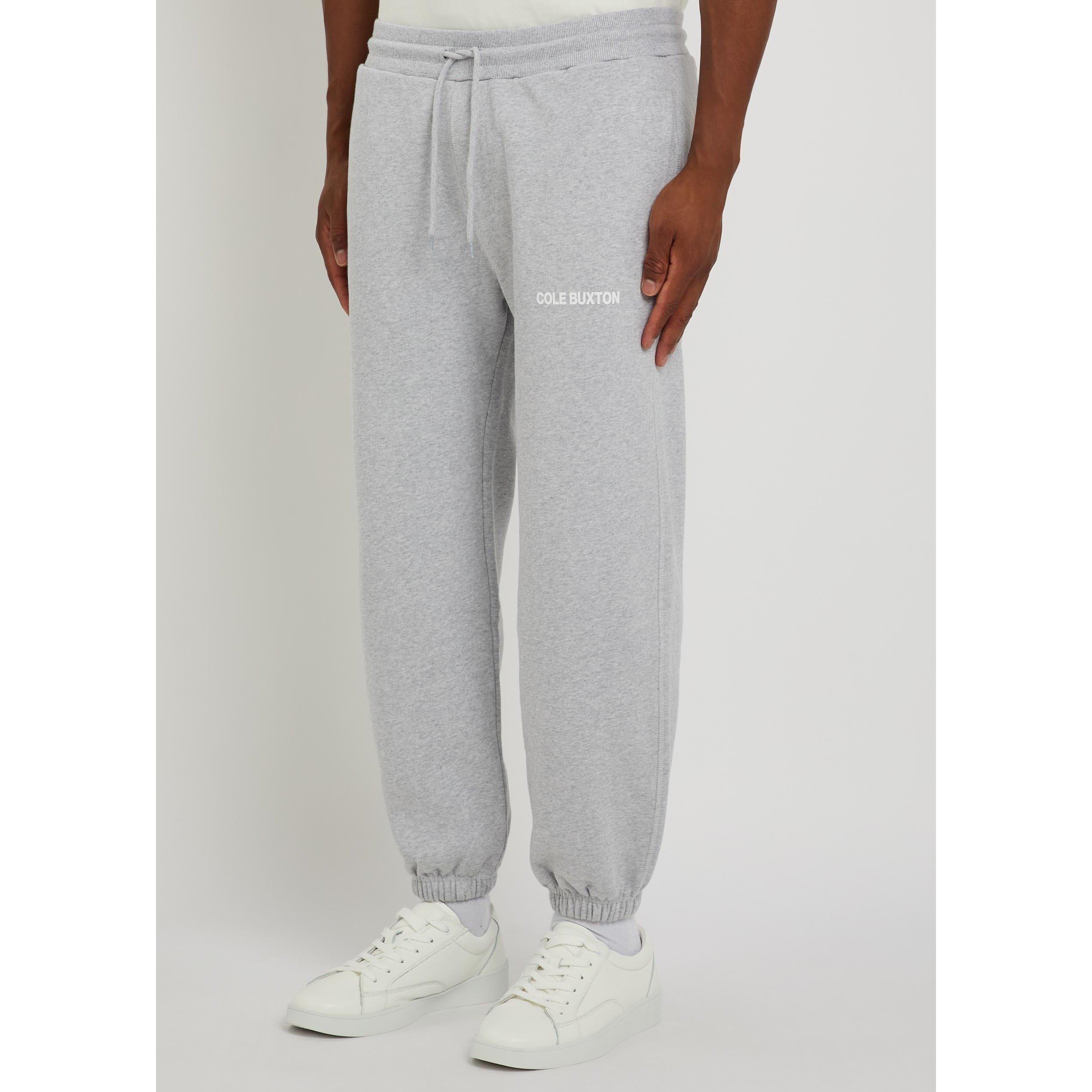 GREY - Cole Buxton - Men's CB Sportswear Cotton Relaxed-Fit Joggers - 2