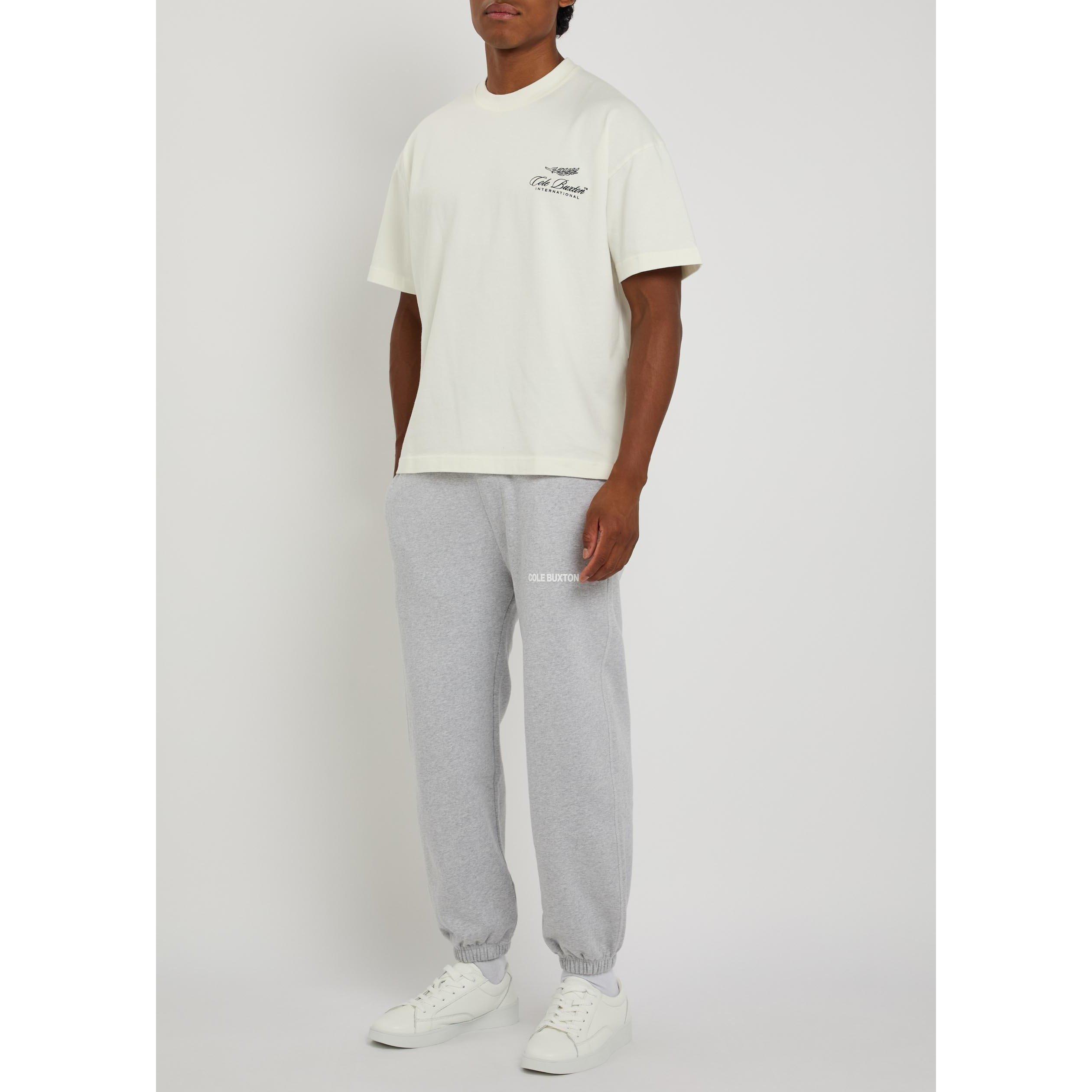 GREY - Cole Buxton - Men's CB Sportswear Cotton Relaxed-Fit Joggers - 5