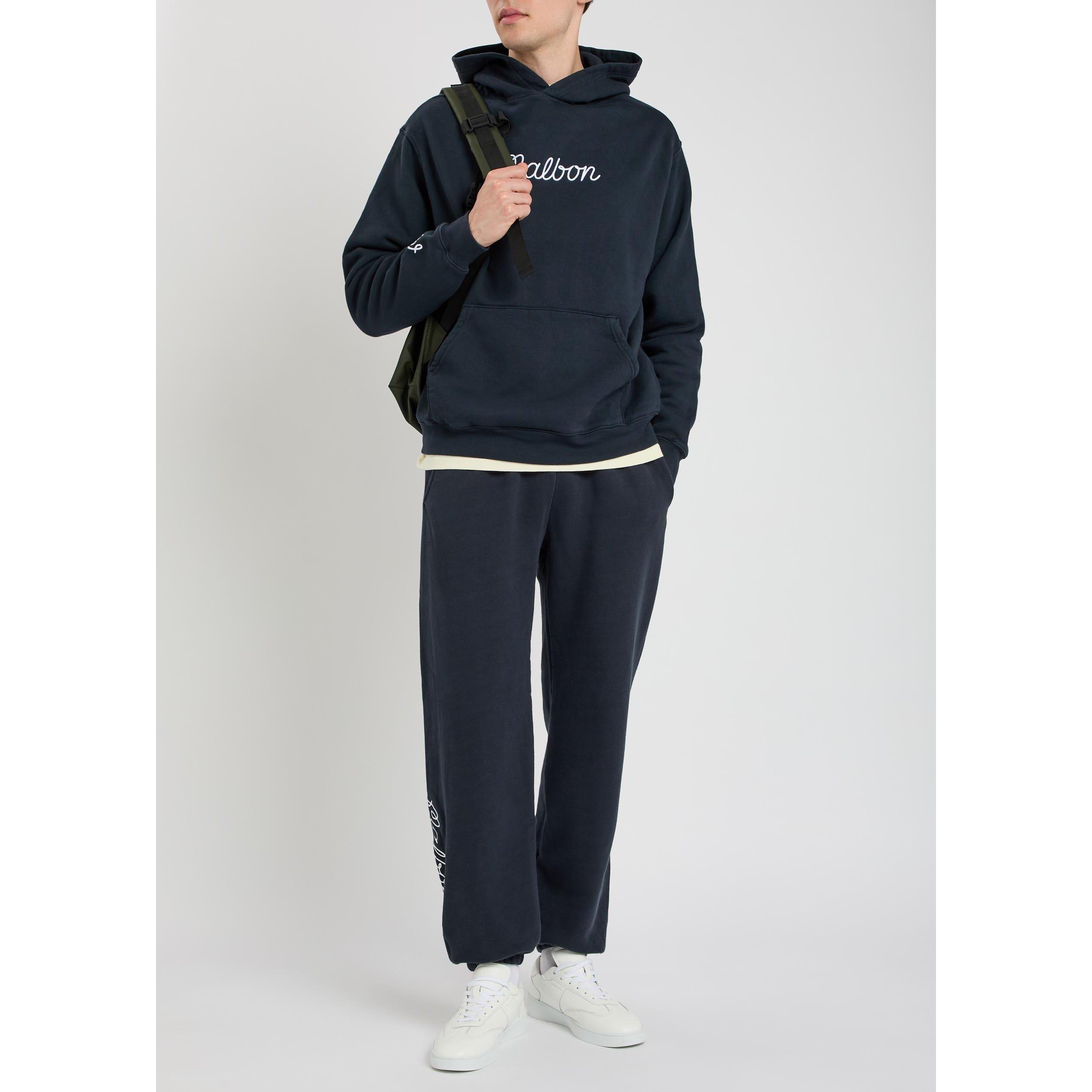 NAVY - Malbon - Men's Clubhouse Cotton Relaxed-Fit Joggers - 5