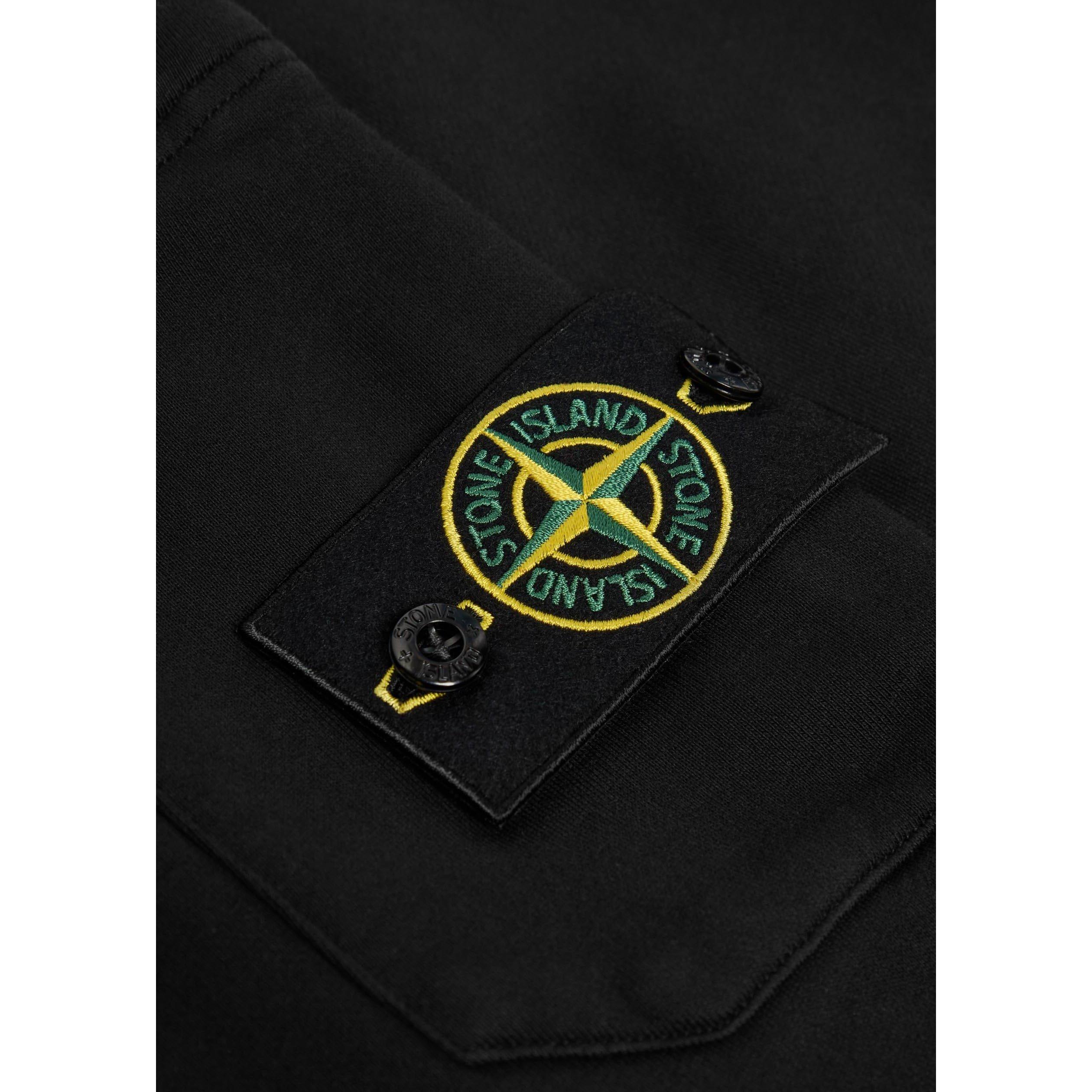 BLACK - Stone Island - Men's Cotton Tapered-Fit Joggers - 4