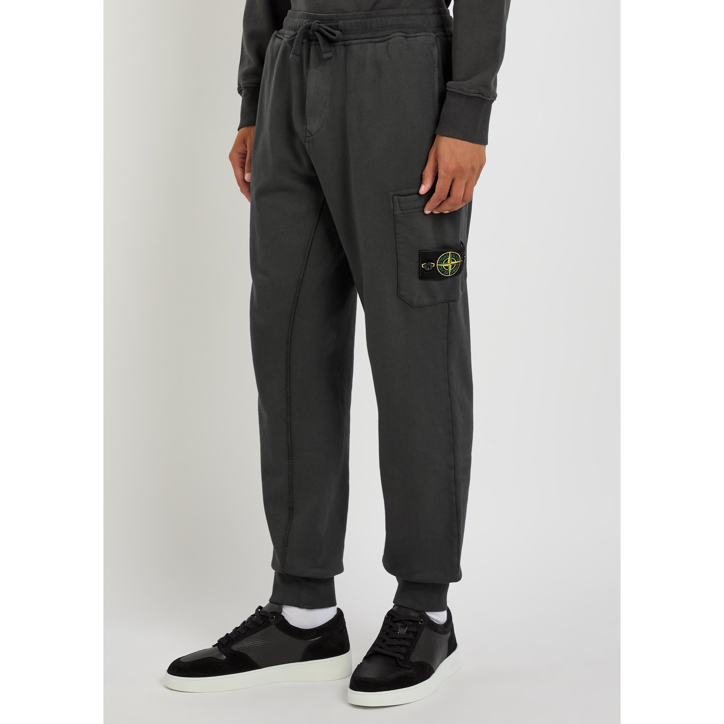 GREY - Stone Island - Men's Cotton Tapered-Fit Joggers - 2