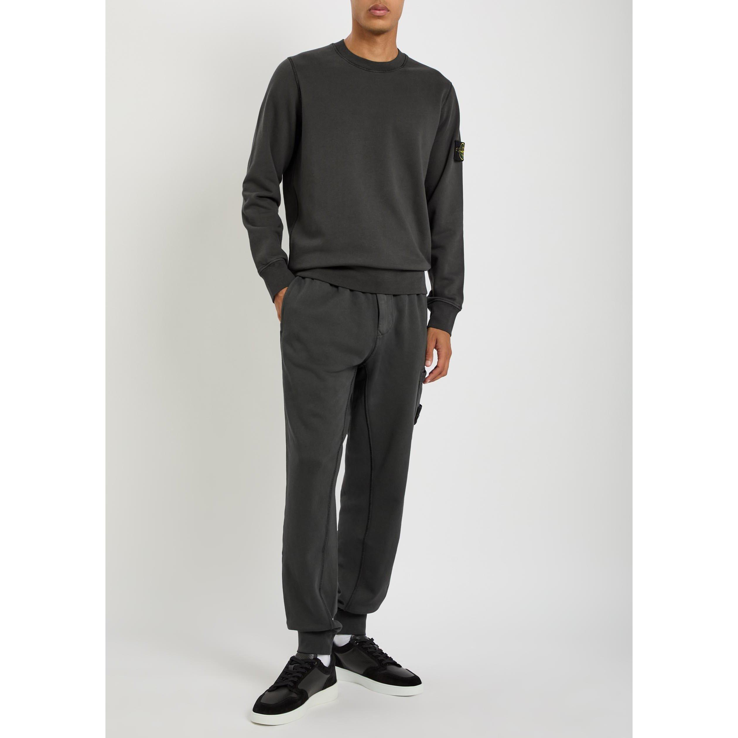 GREY - Stone Island - Men's Cotton Tapered-Fit Joggers - 5