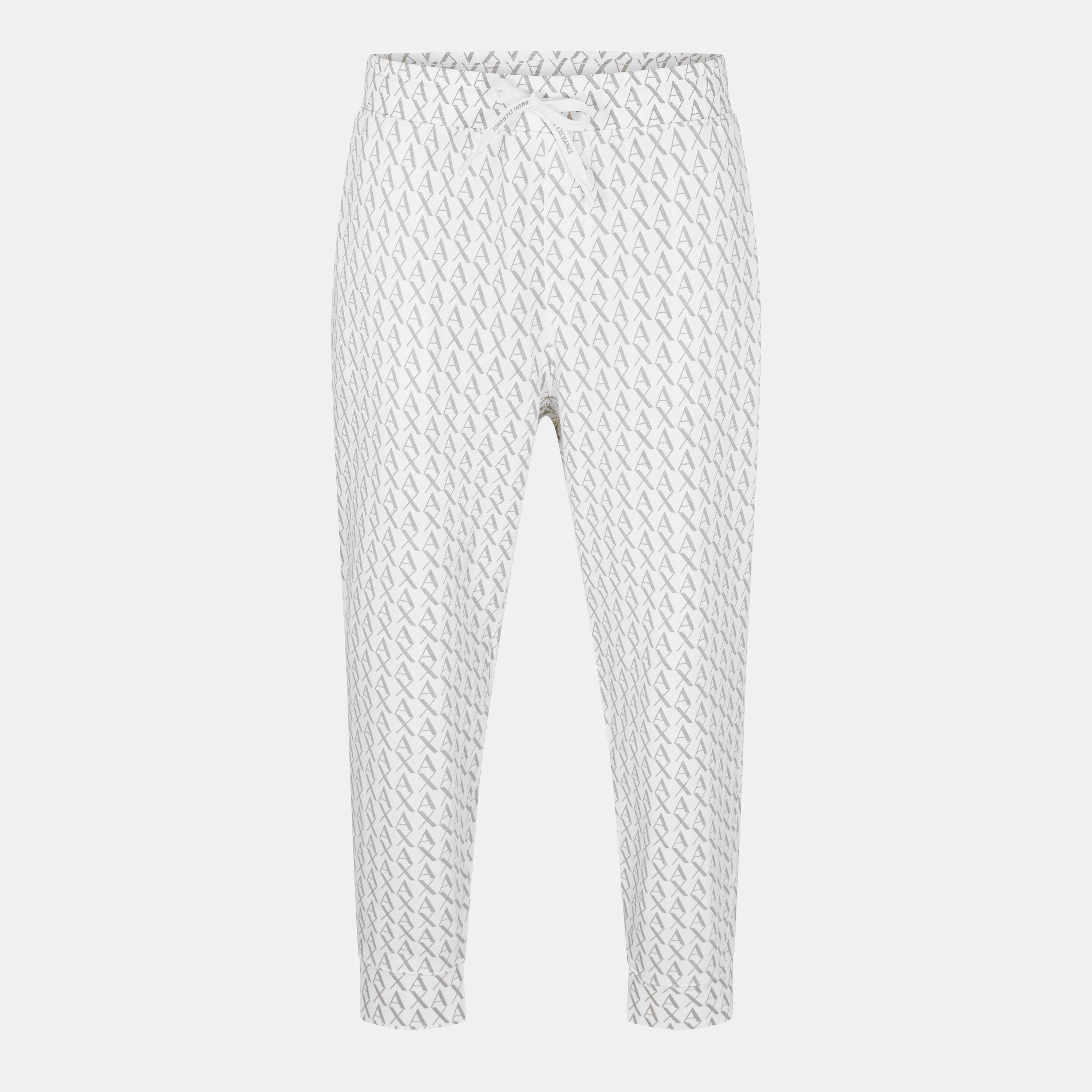 Off White/Ash - Armani Exchange - Men's Closed Cuff Woven Joggers - 1