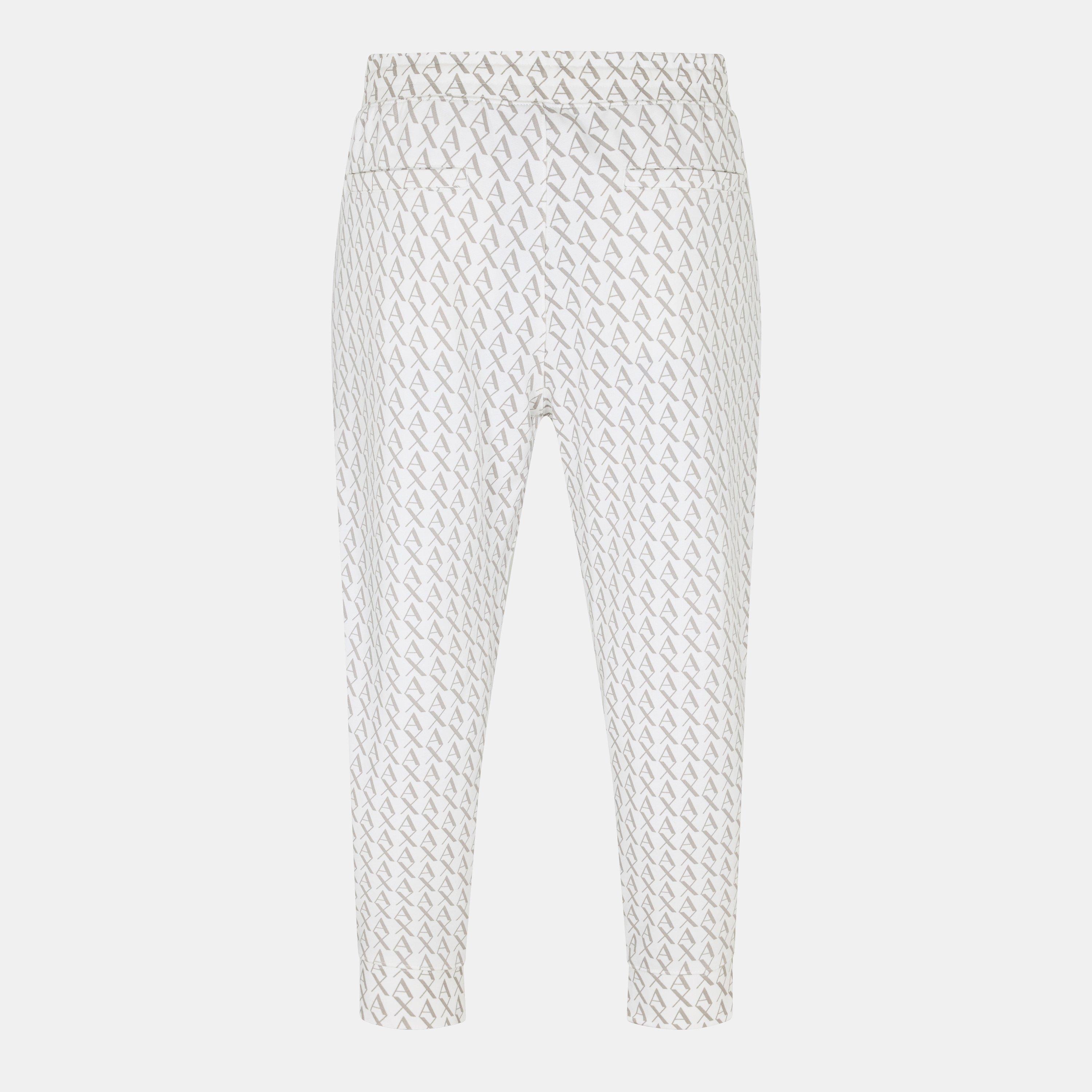 Off White/Ash - Armani Exchange - Men's Closed Hem Woven Joggers - 2