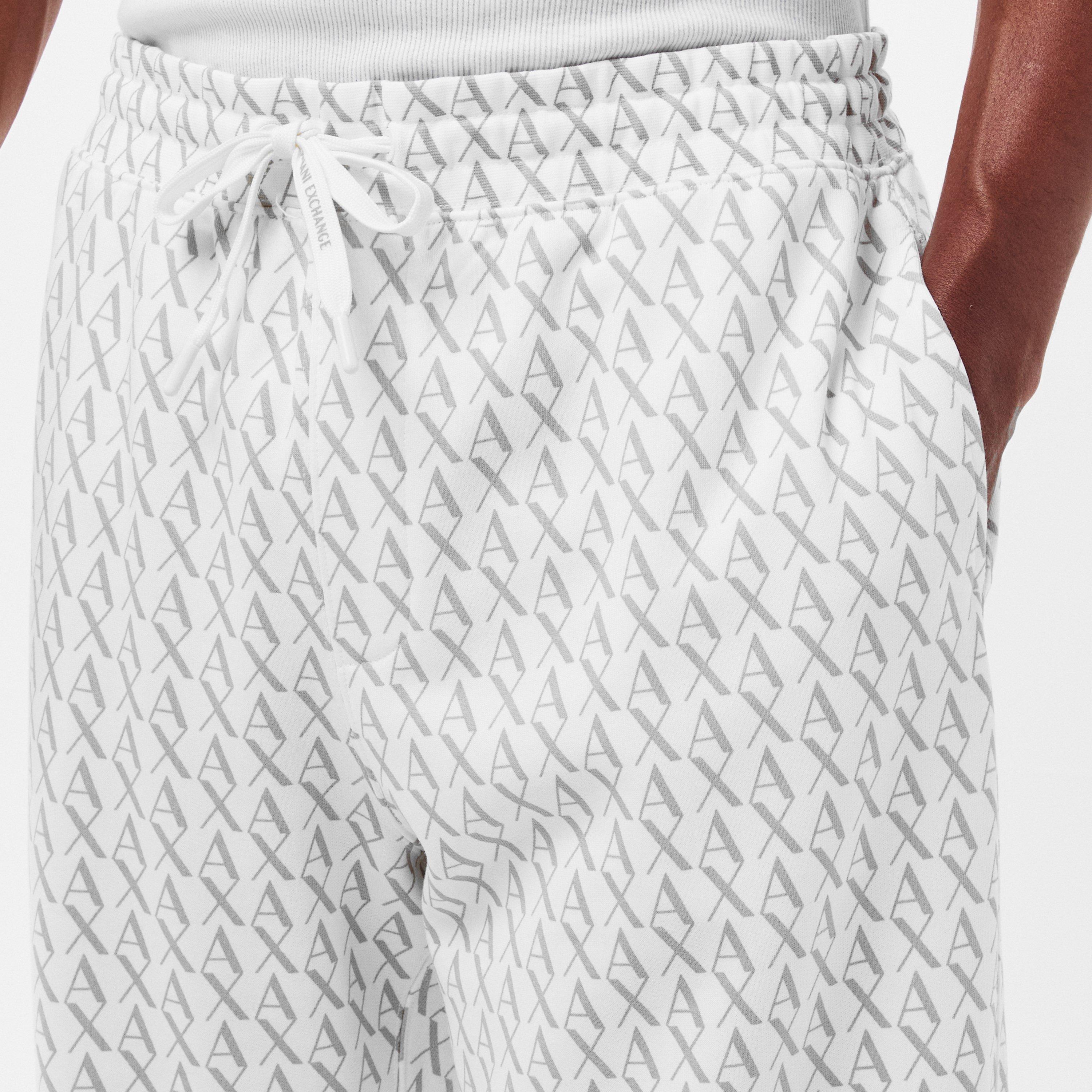 Off White/Ash - Armani Exchange - Men's Closed Hem Woven Joggers - 5