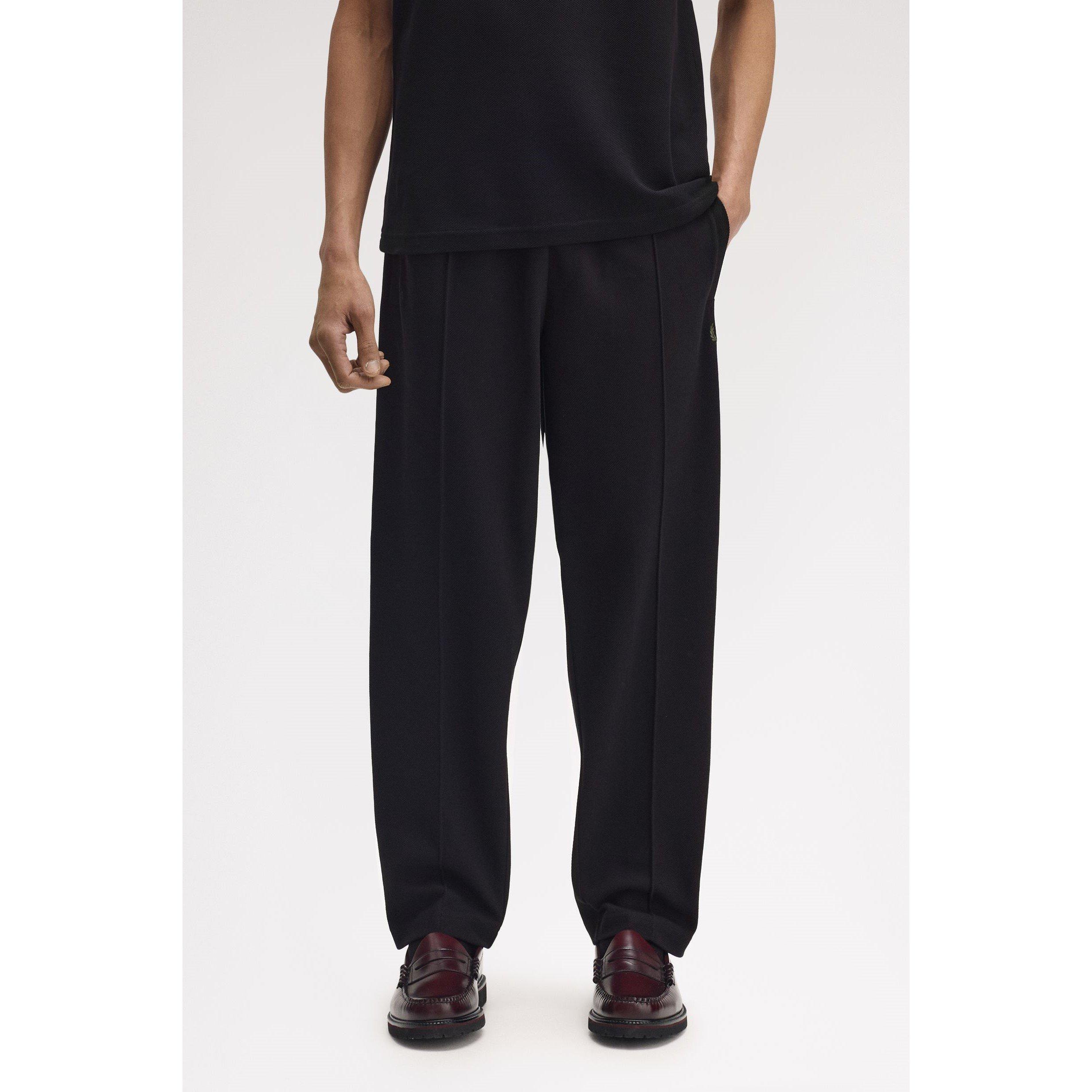 Black 102 - Fred Perry - Men's Side Tape Open Hem Woven Joggers - 3