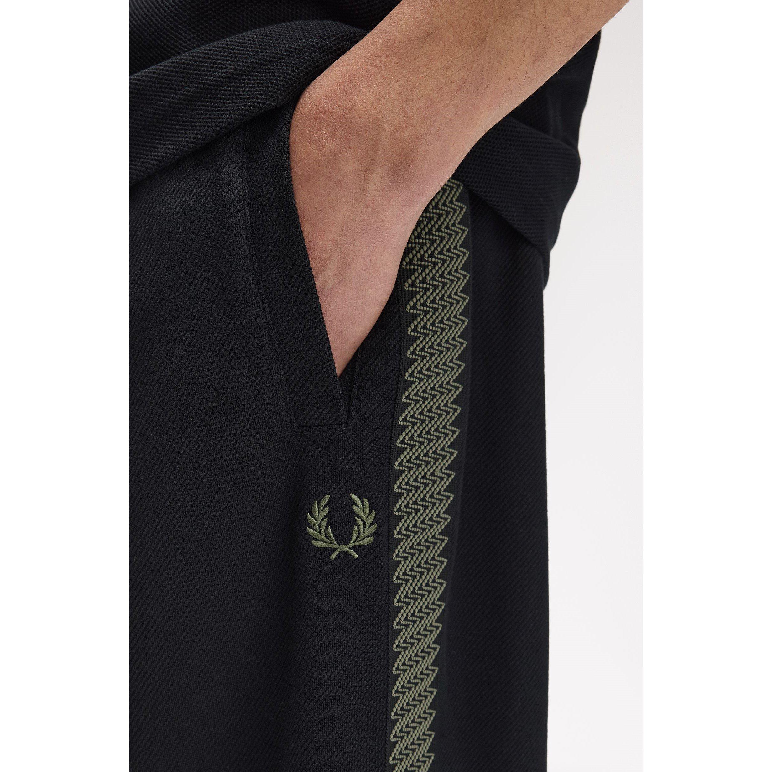 Black 102 - Fred Perry - Men's Side Tape Open Hem Woven Joggers - 5