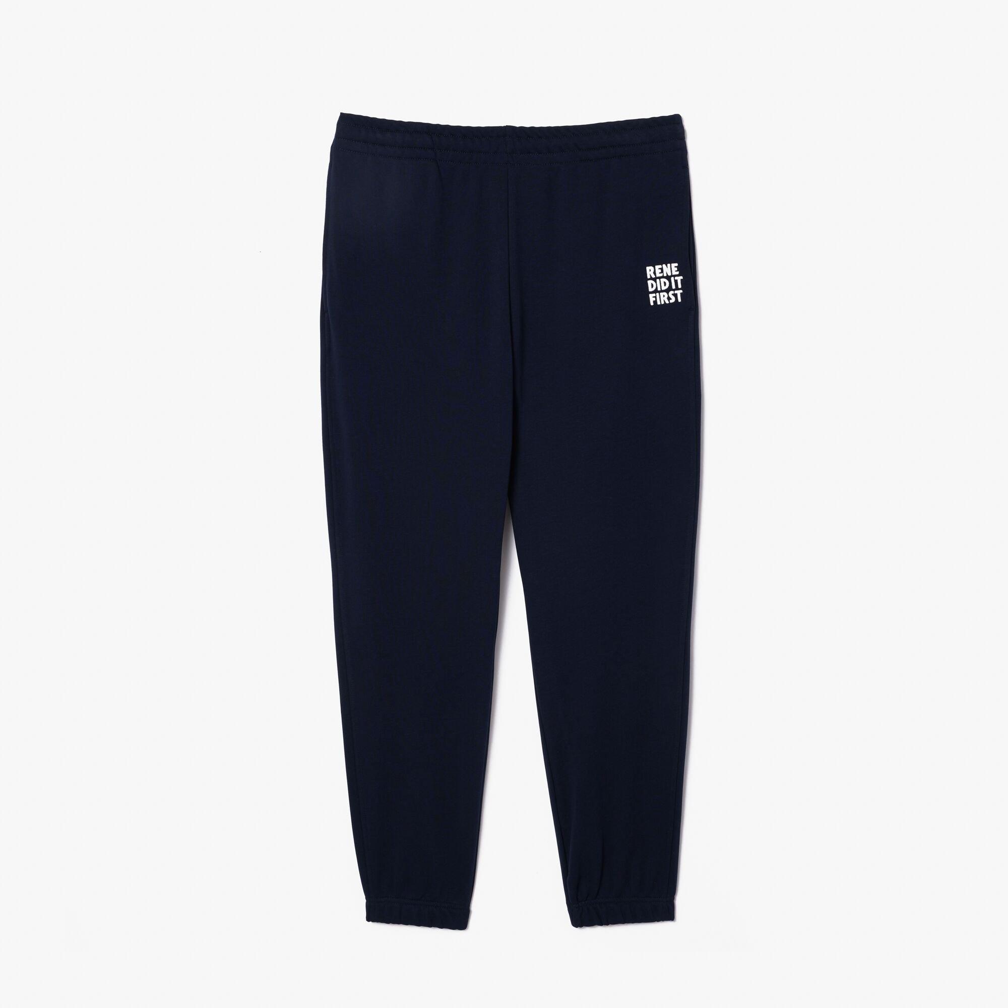 Lacoste Men's Navy Blue Closed Hem Woven Tracksuit Joggers - XL