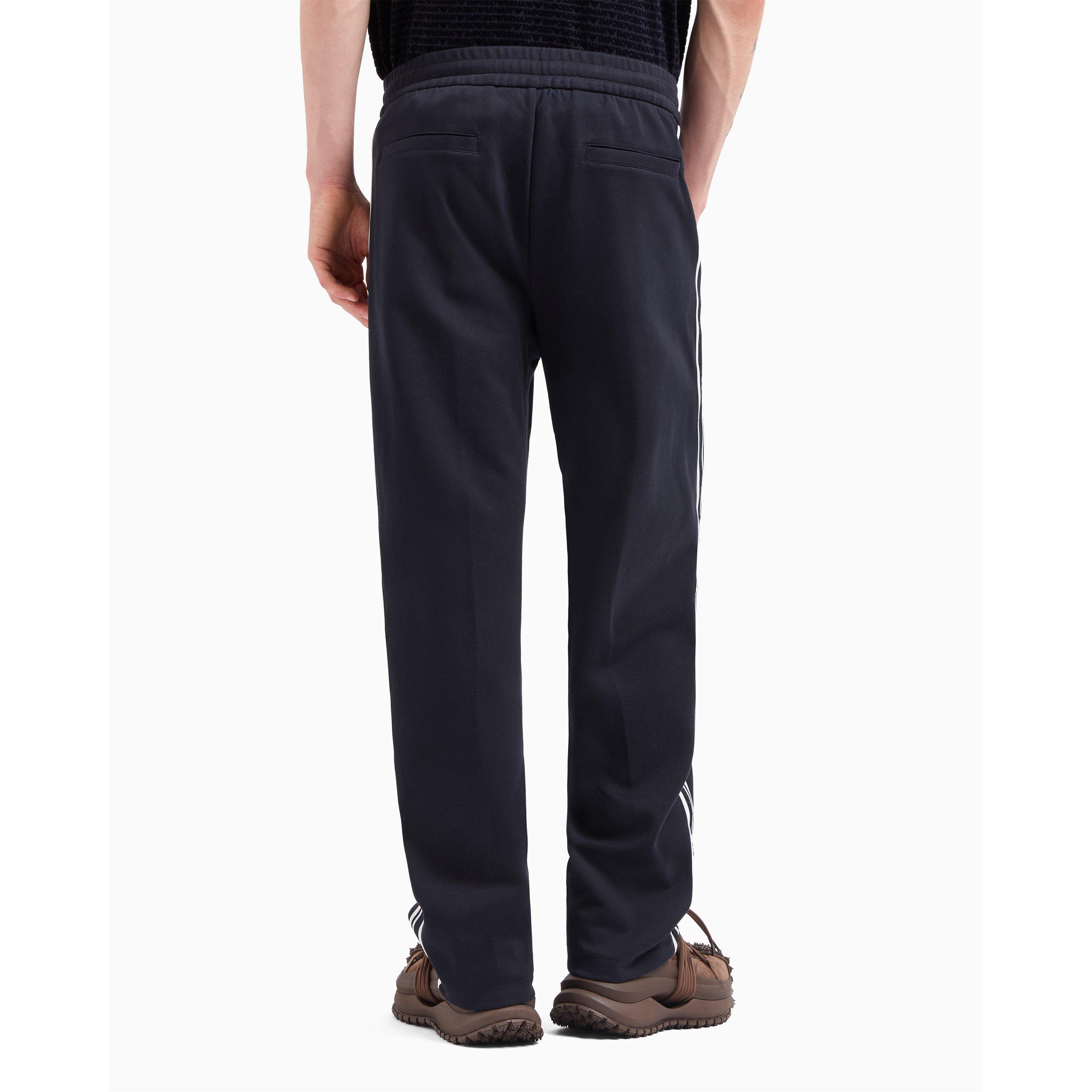 Navy 0920 - Emporio Armani - Men's Open Hem Woven Joggers - 2