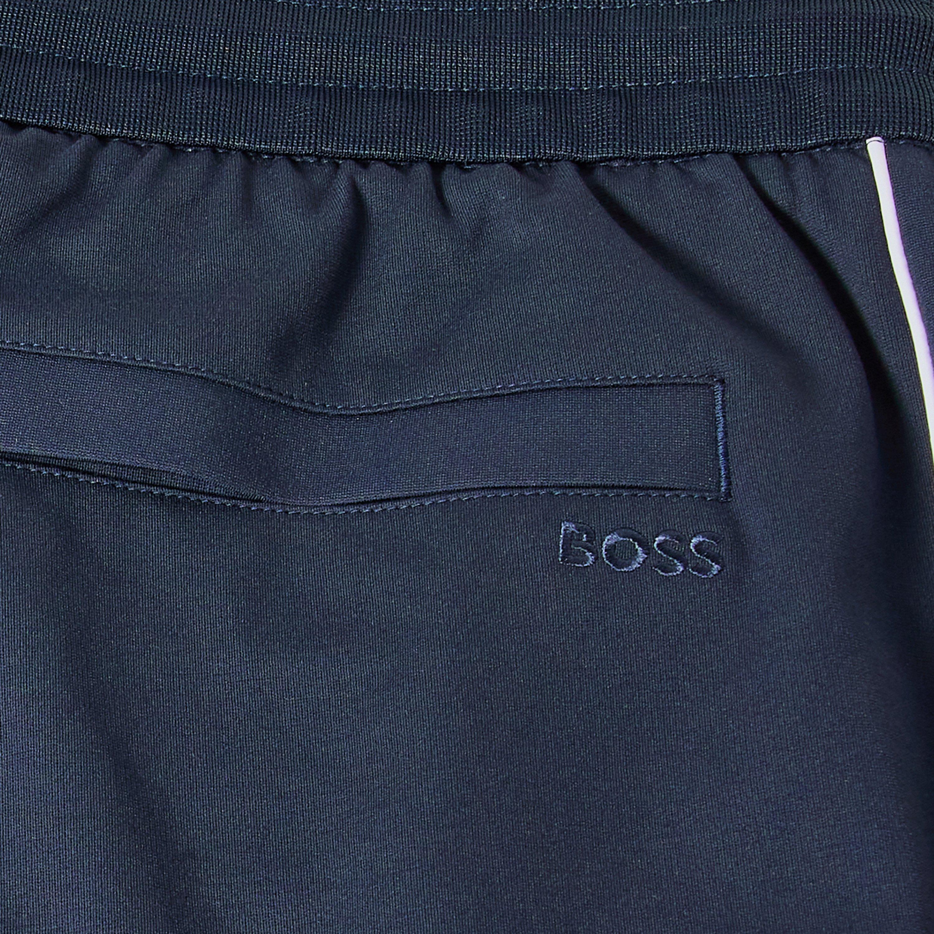 Dark Blue - Boss - Men's Lamont Closed Hem Woven Tracksuit Joggers - 3