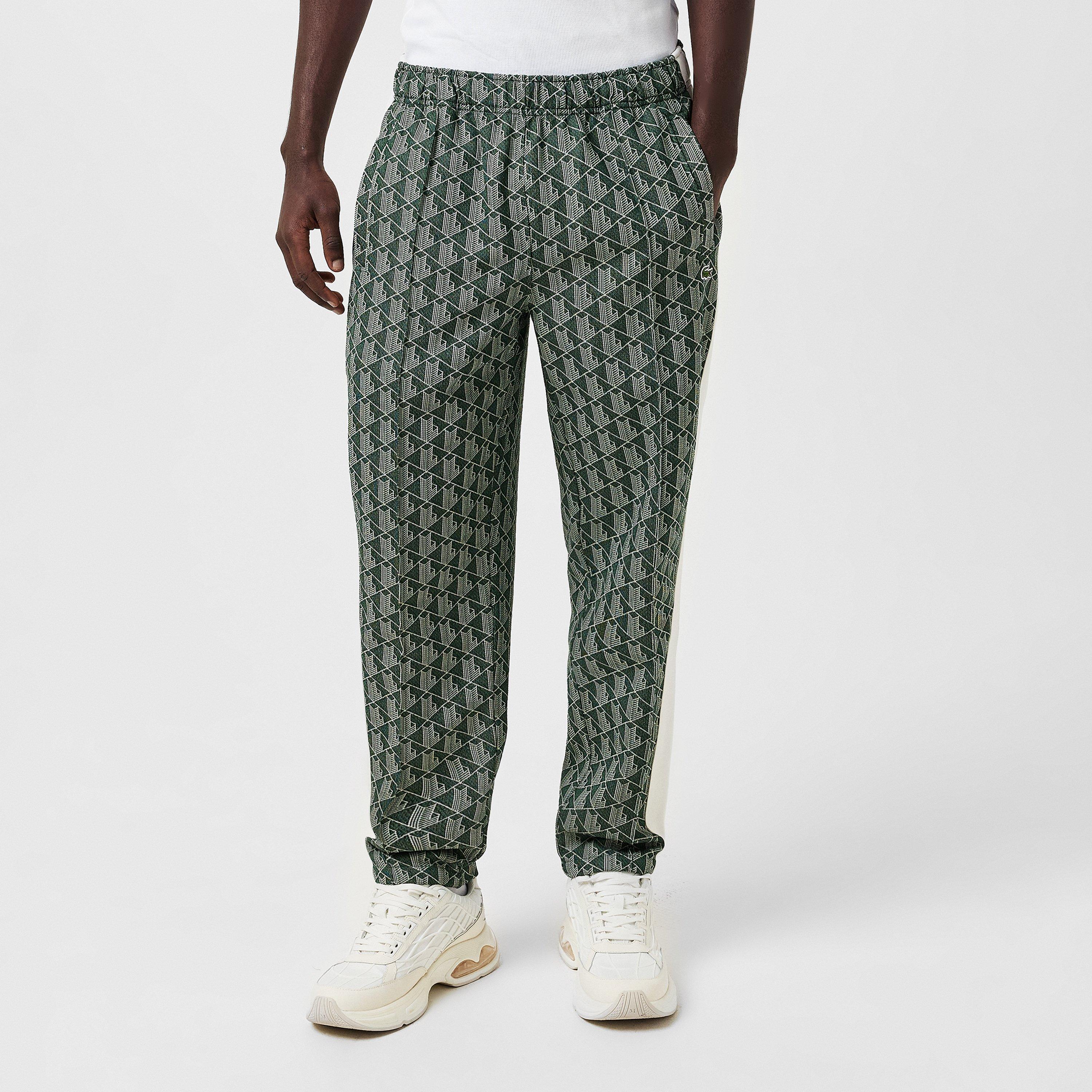 Green/Wood - Lacoste - Men's Open Hem Woven Joggers - 3