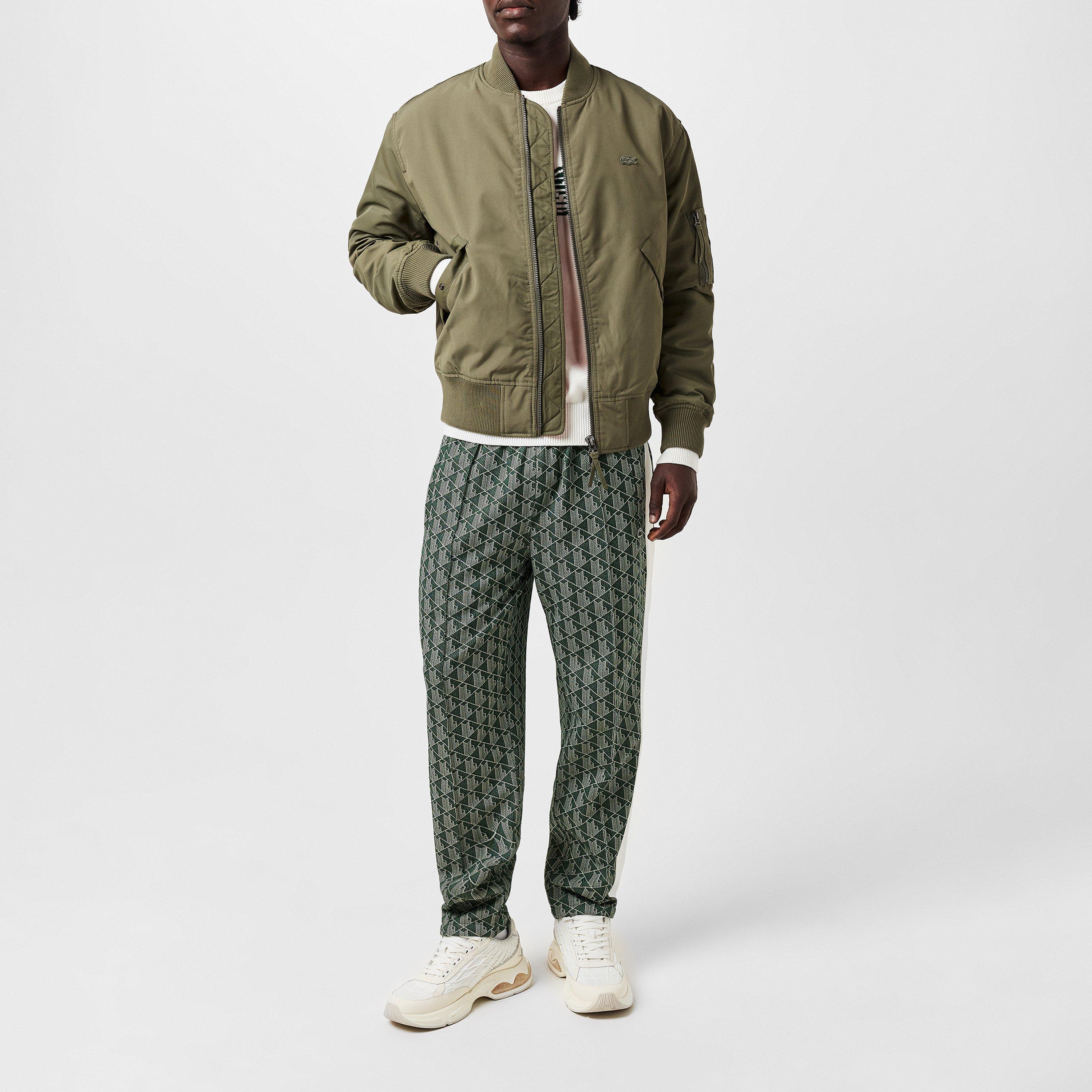 Green/Wood - Lacoste - Men's Open Hem Woven Joggers - 6