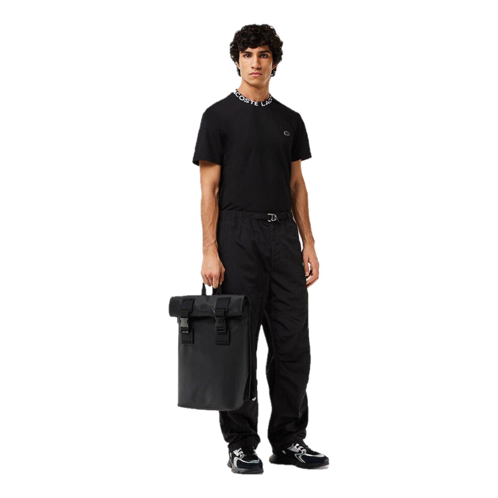 Noir - Lacoste - Men's Open Hem Woven Joggers - 3