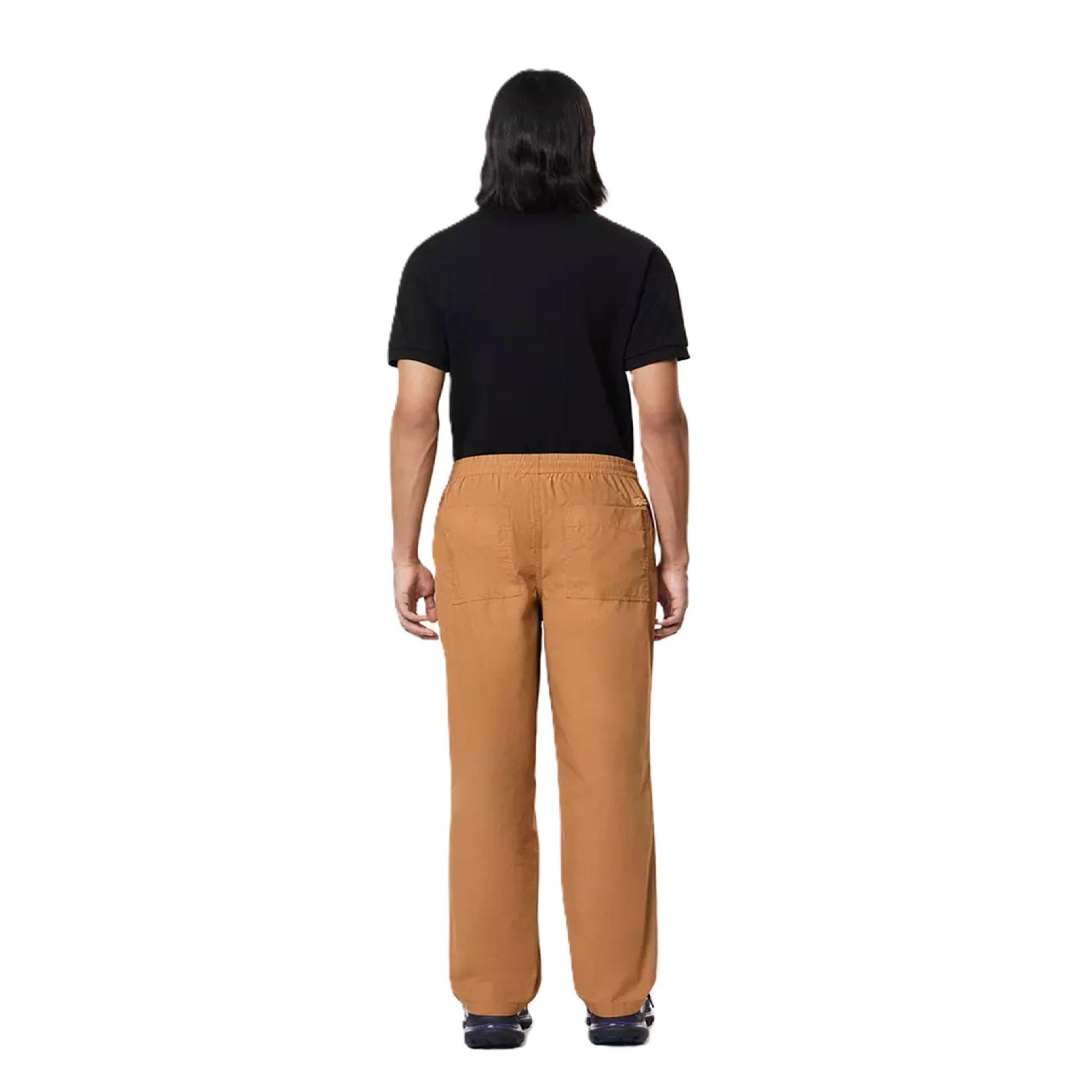 Sand - Lacoste - Men's Relaxed Open Hem Woven Joggers - 2