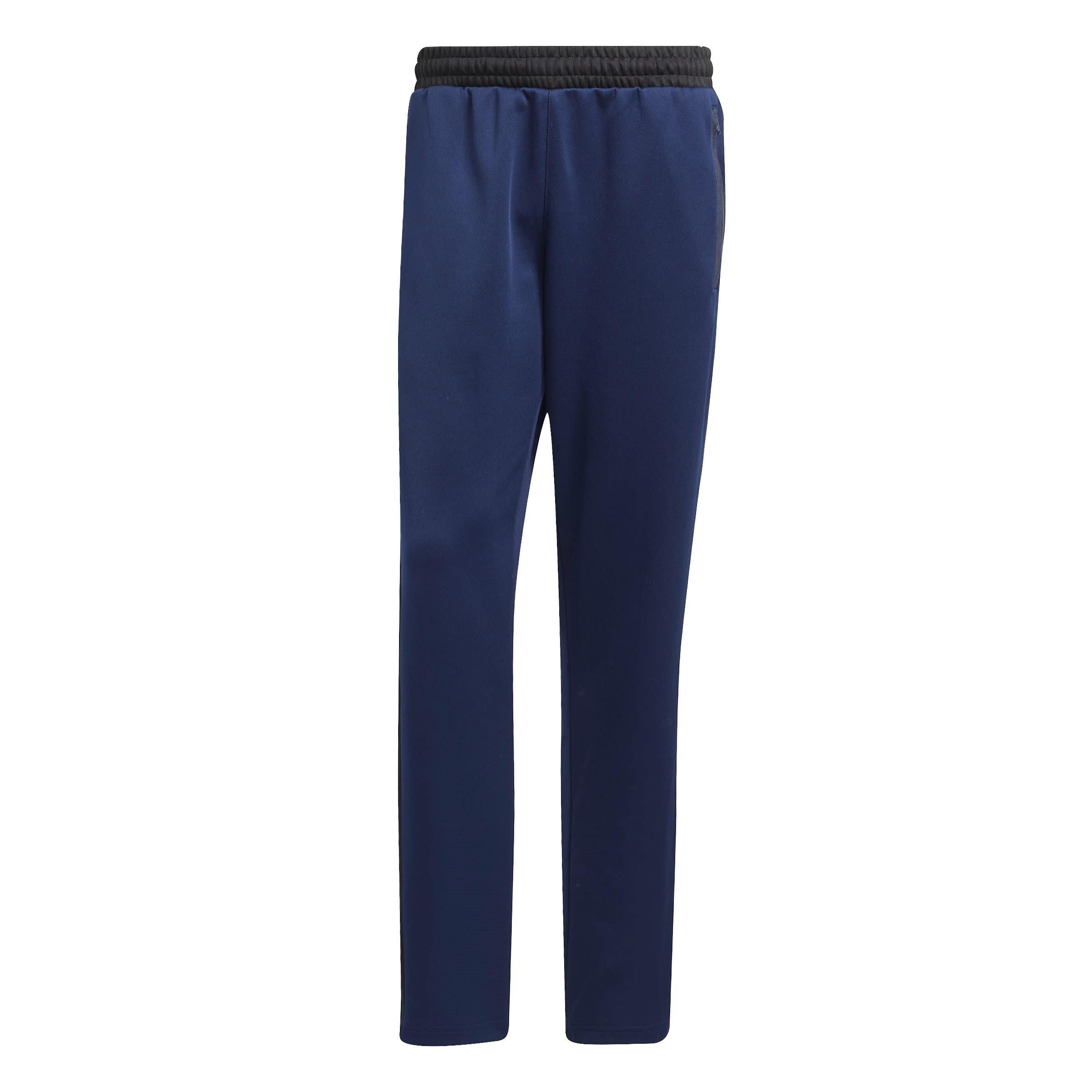 Night Indigo - adidas Originals - Men's Woven Relaxed Fit Open Hem Tracksuit Joggers - 1