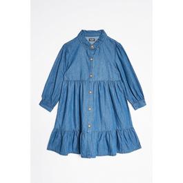 Hello World Studio Denim Tiered Dress