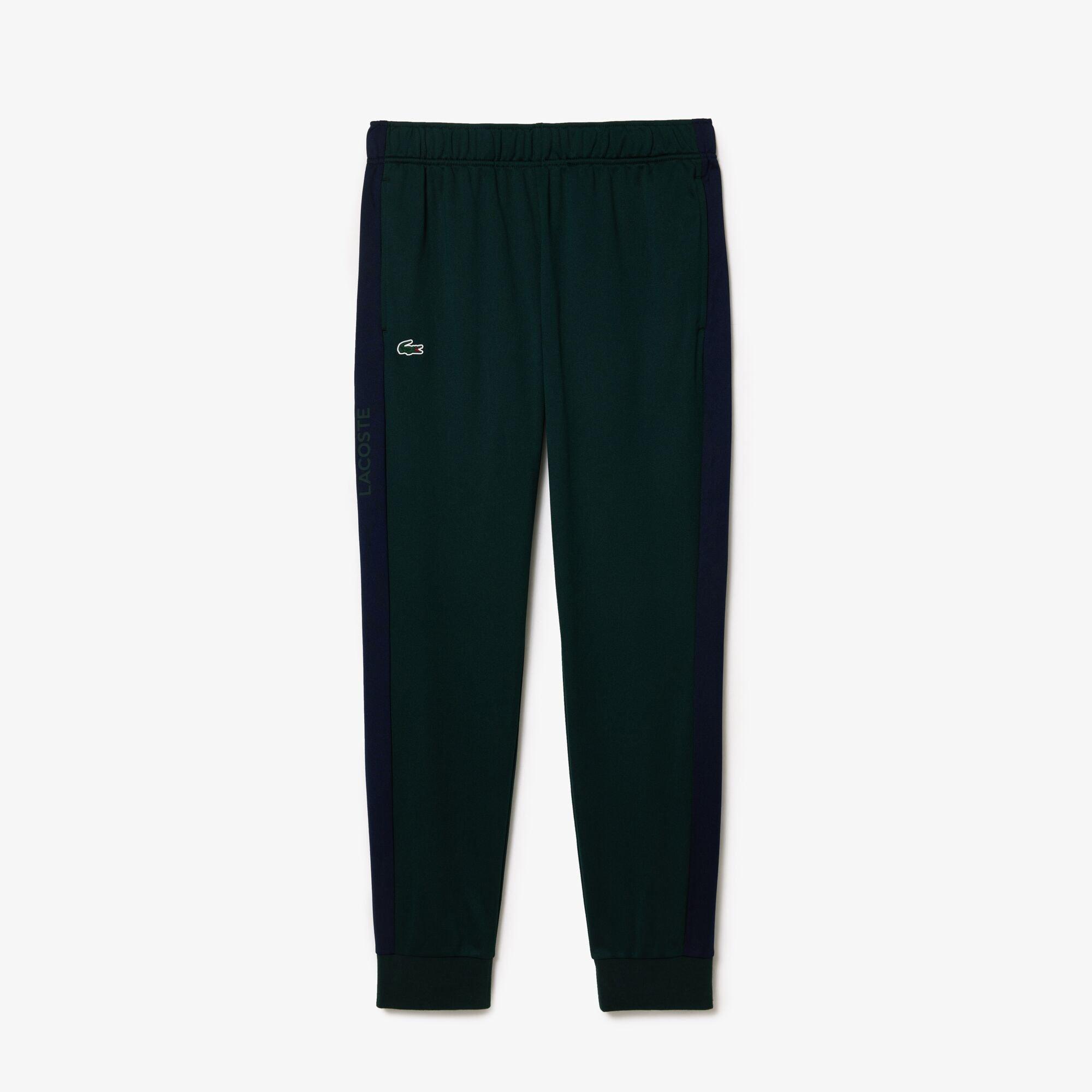 Sinople/Navy - Lacoste - Men's Closed Hem Woven Tracksuit Joggers - 1