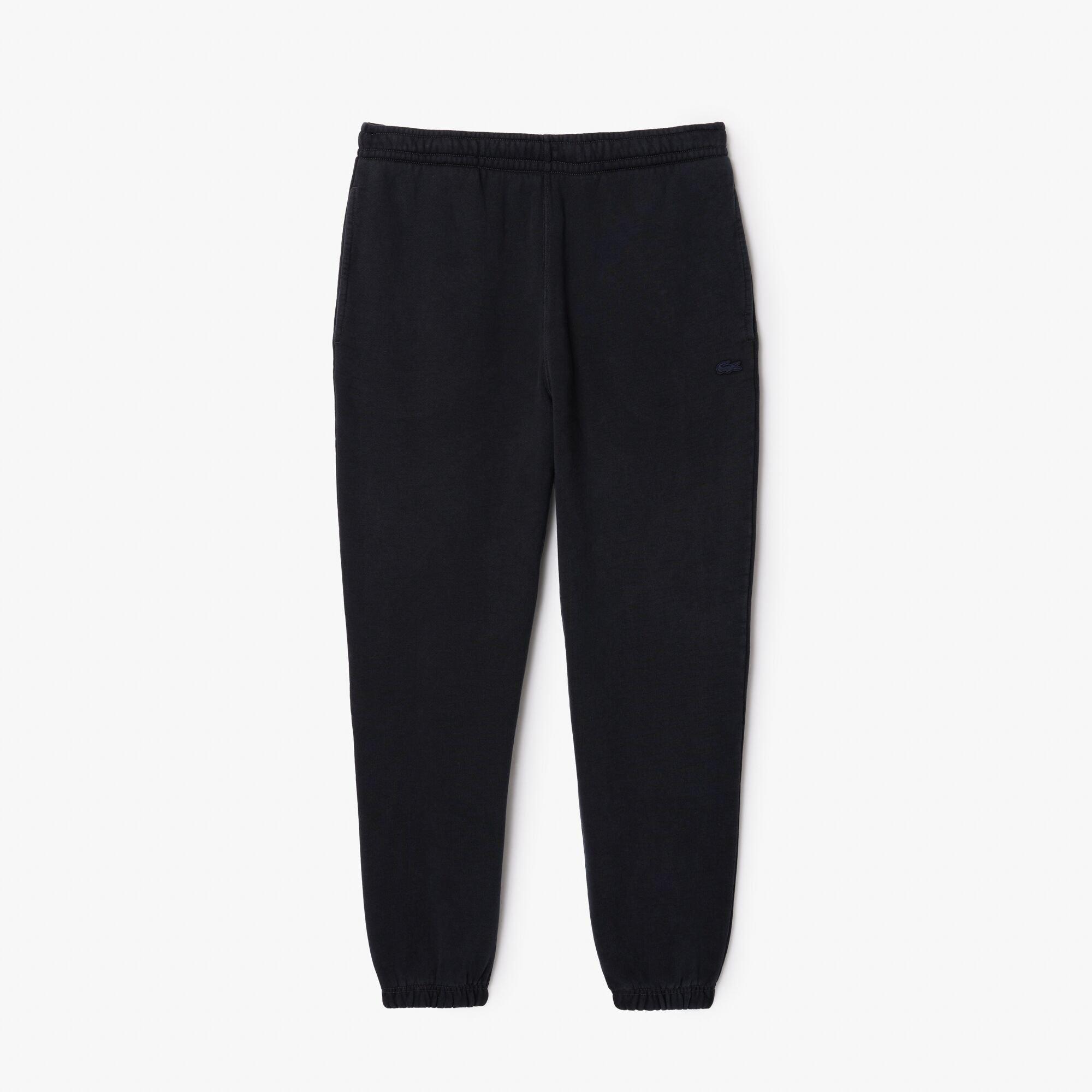 Black - Lacoste - Men's Closed Hem Woven Tracksuit Joggers - 1