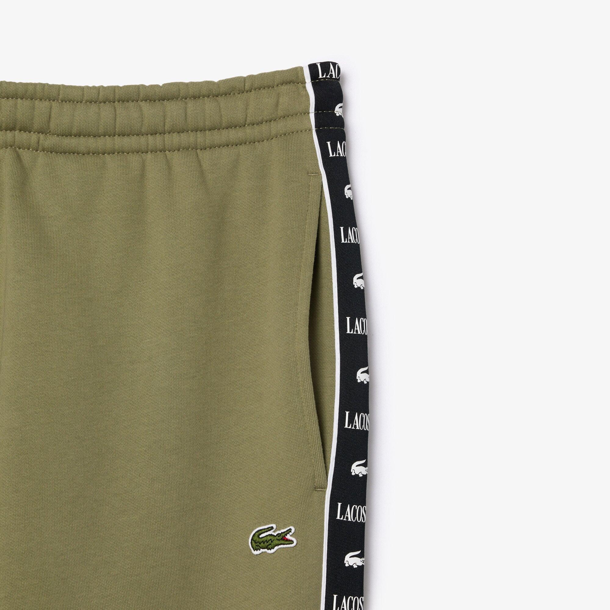 Khaki - Lacoste - Men's Closed Hem Woven Tracksuit Joggers - 2