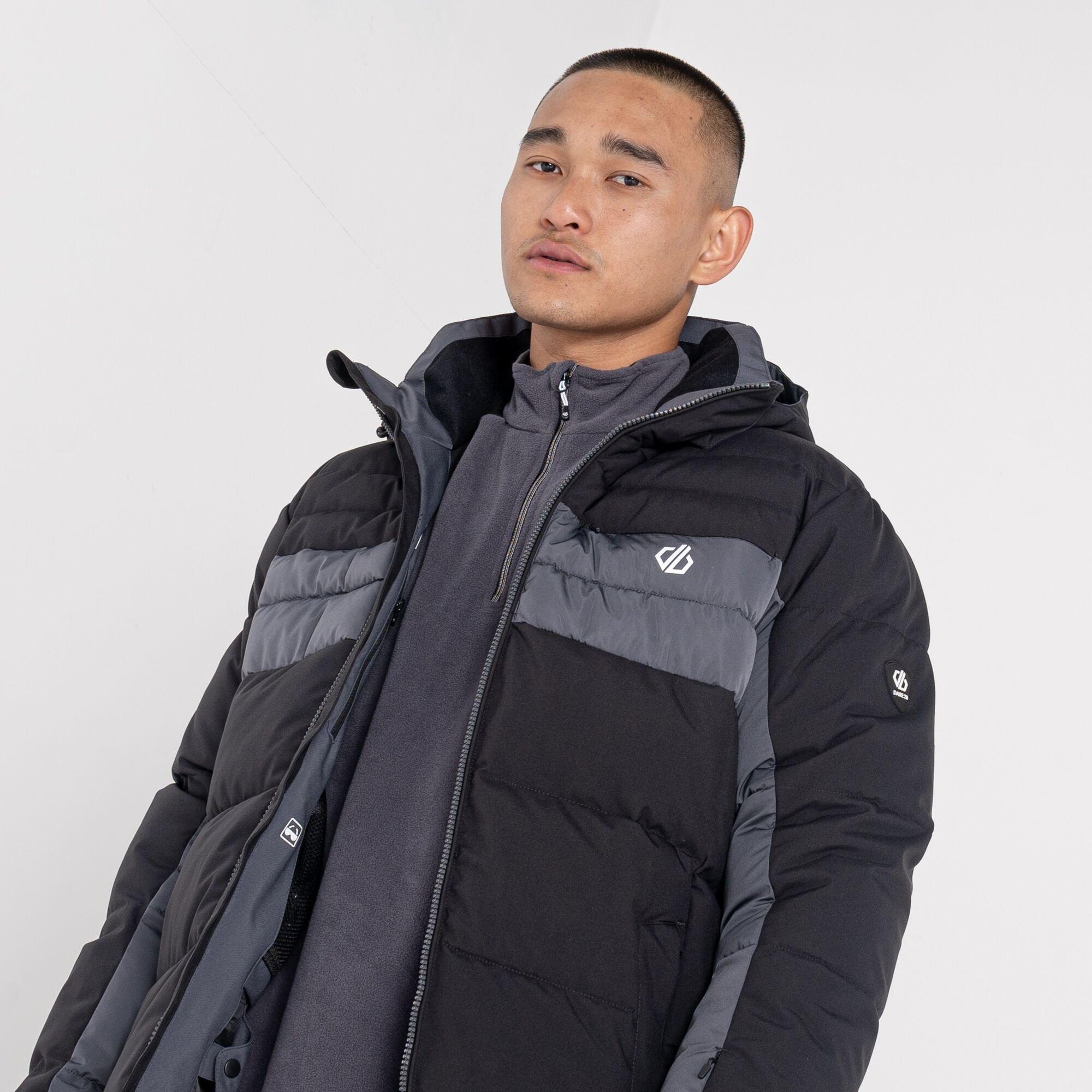 Black/Ebony - Dare 2b - Men's Denote Waterproof Recycled Long Sleeve Ski Jacket - 14