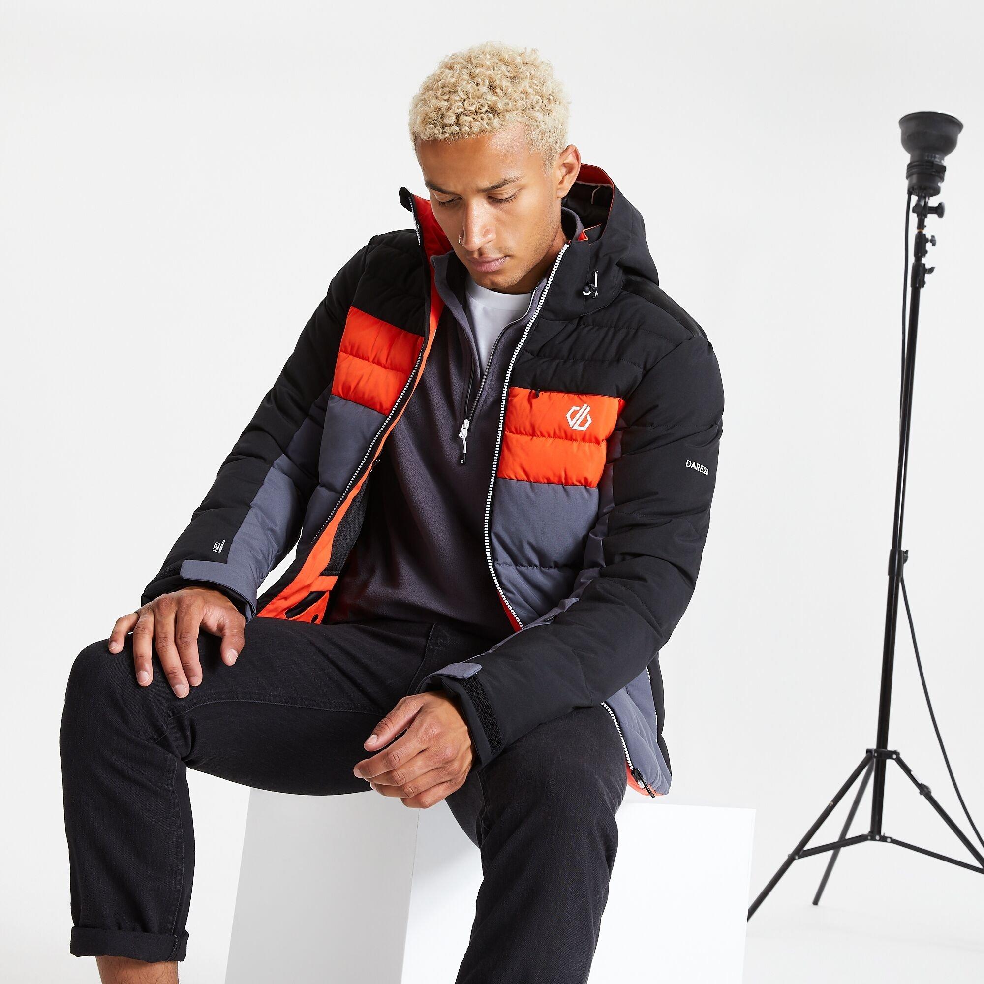 Black/Ebony - Dare 2b - Men's Denote Waterproof Recycled Long Sleeve Ski Jacket - 10