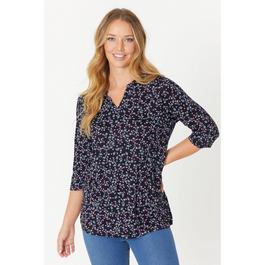 Be You Studio Ditsy Open Collar Tunic