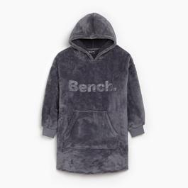 Bench Mens Oversized Charcoal Lounge Hoodie