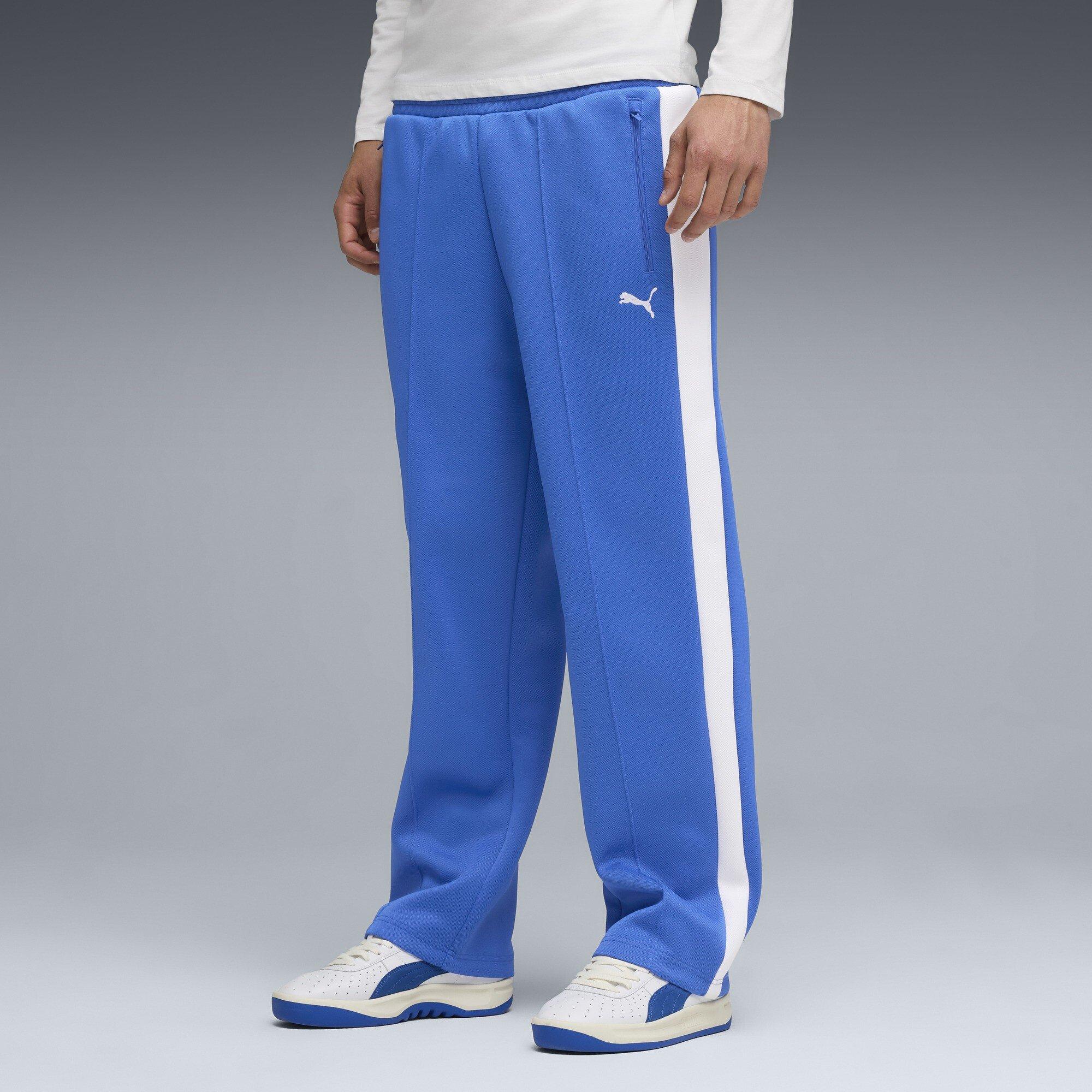 Mountain Blue - Puma - Men's Always On Relaxed Straight Open Hem Woven Tracksuit Joggers - 3