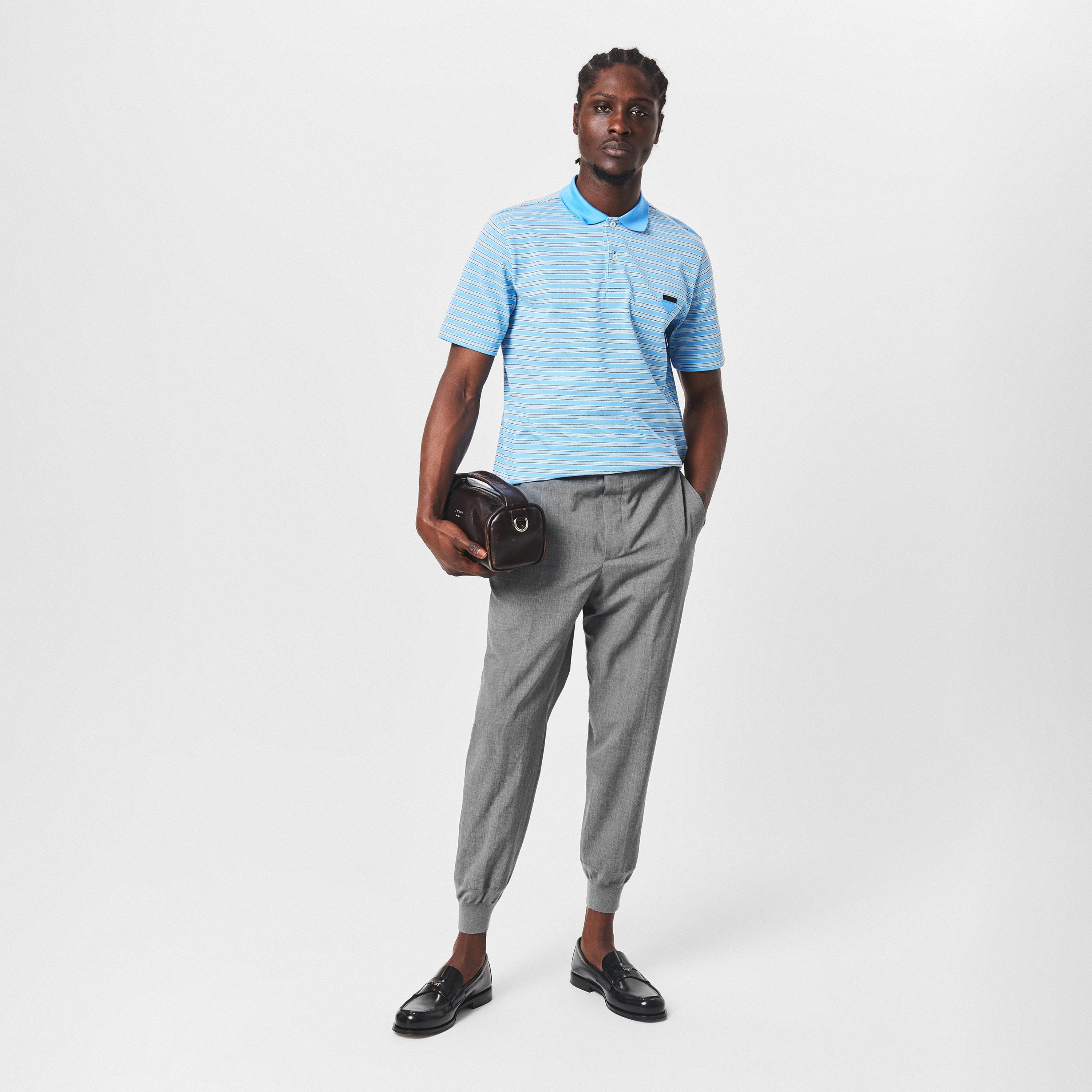 Grigio - Prada - Men's Wool Closed Hem Woven Joggers - 6