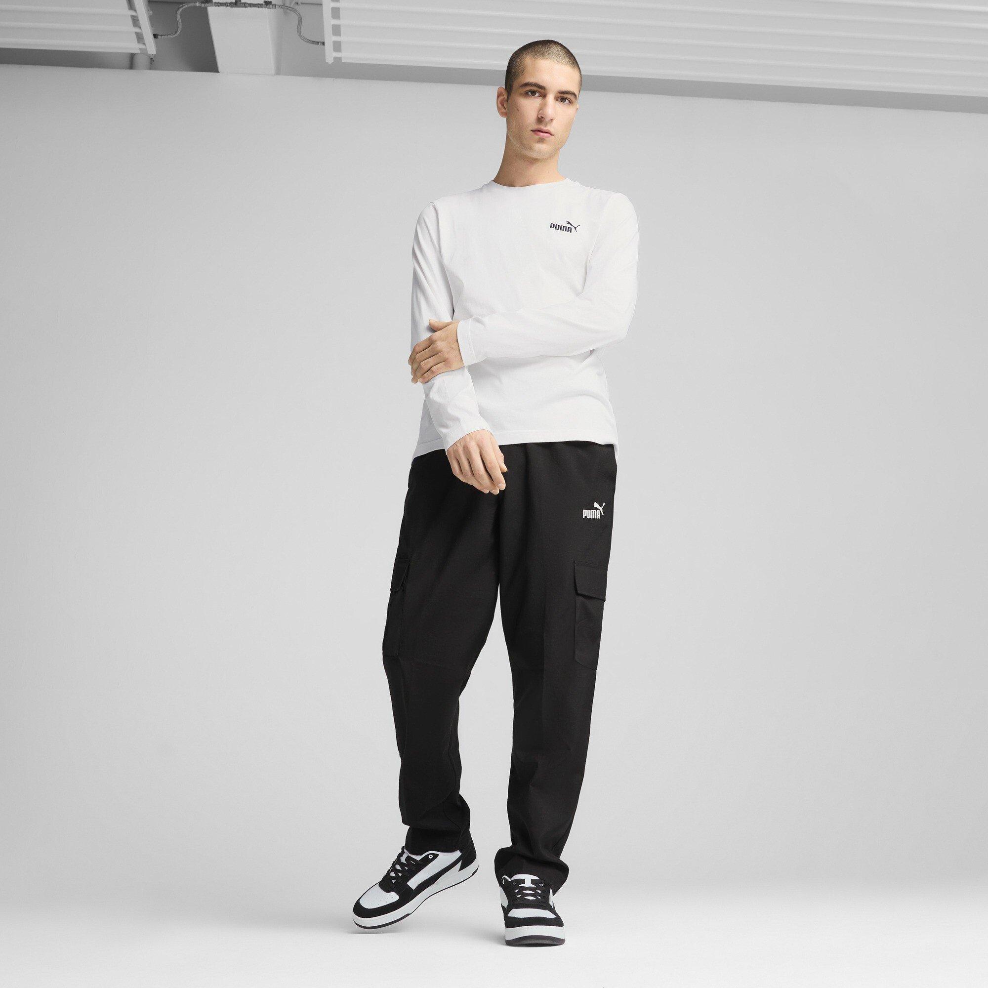 Puma Black - Puma - PUMA Essentials Logo Woven Mens Cargo Pants - 5