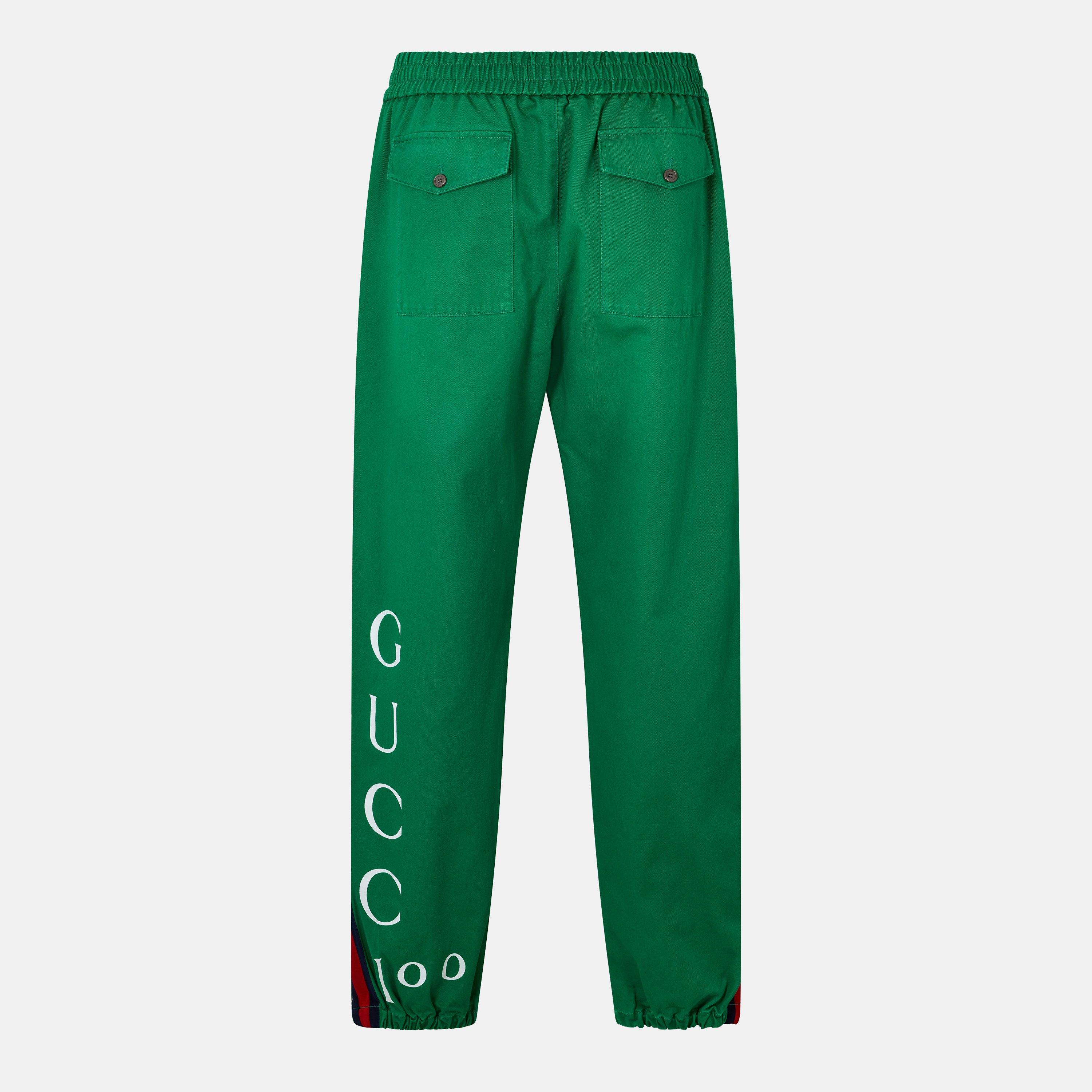 Shamrock/Mix - Gucci - Men's Closed Hem Woven Tracksuit Bottoms - 2
