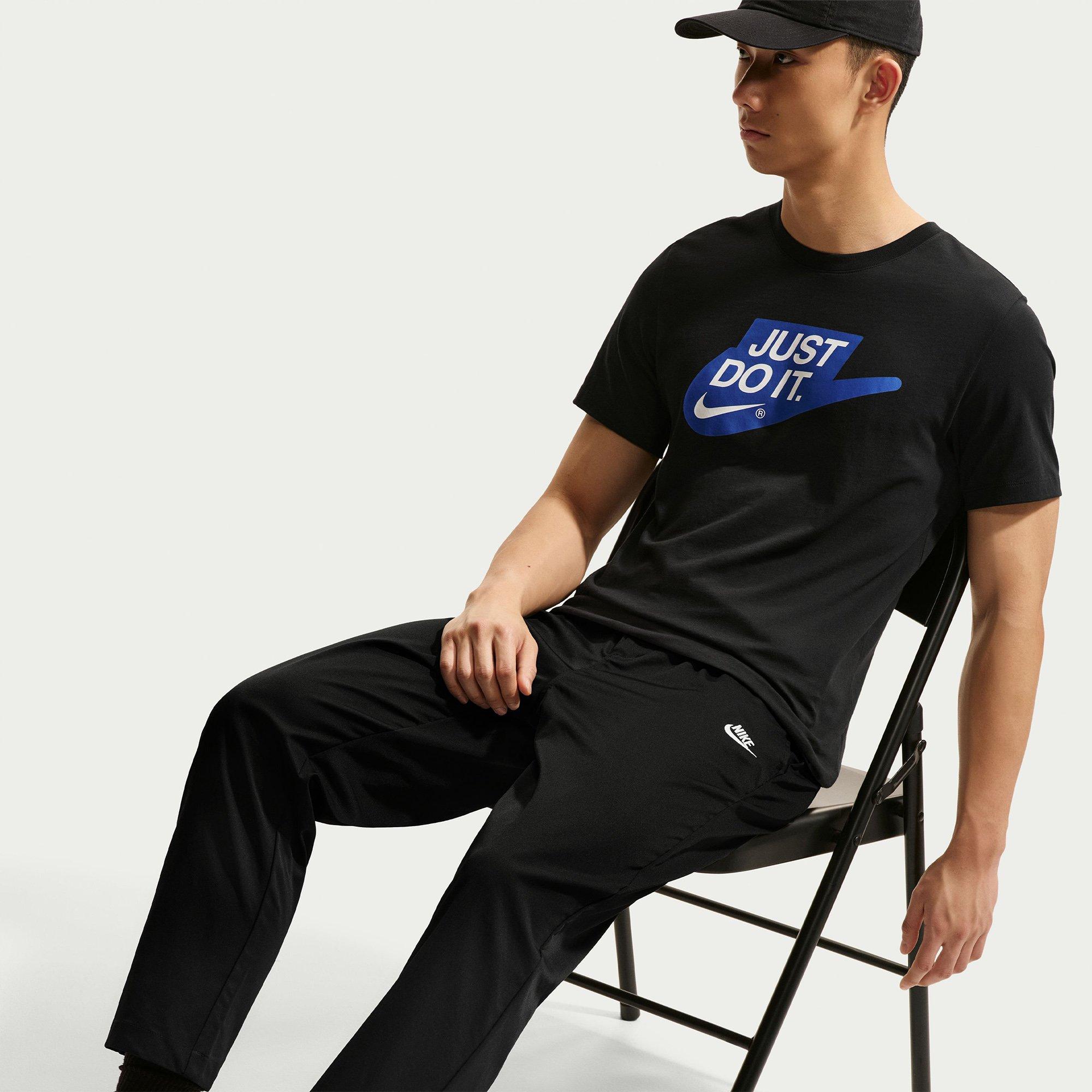Black/White - Nike - Men's Woven Open Hem Tapered Joggers - 6