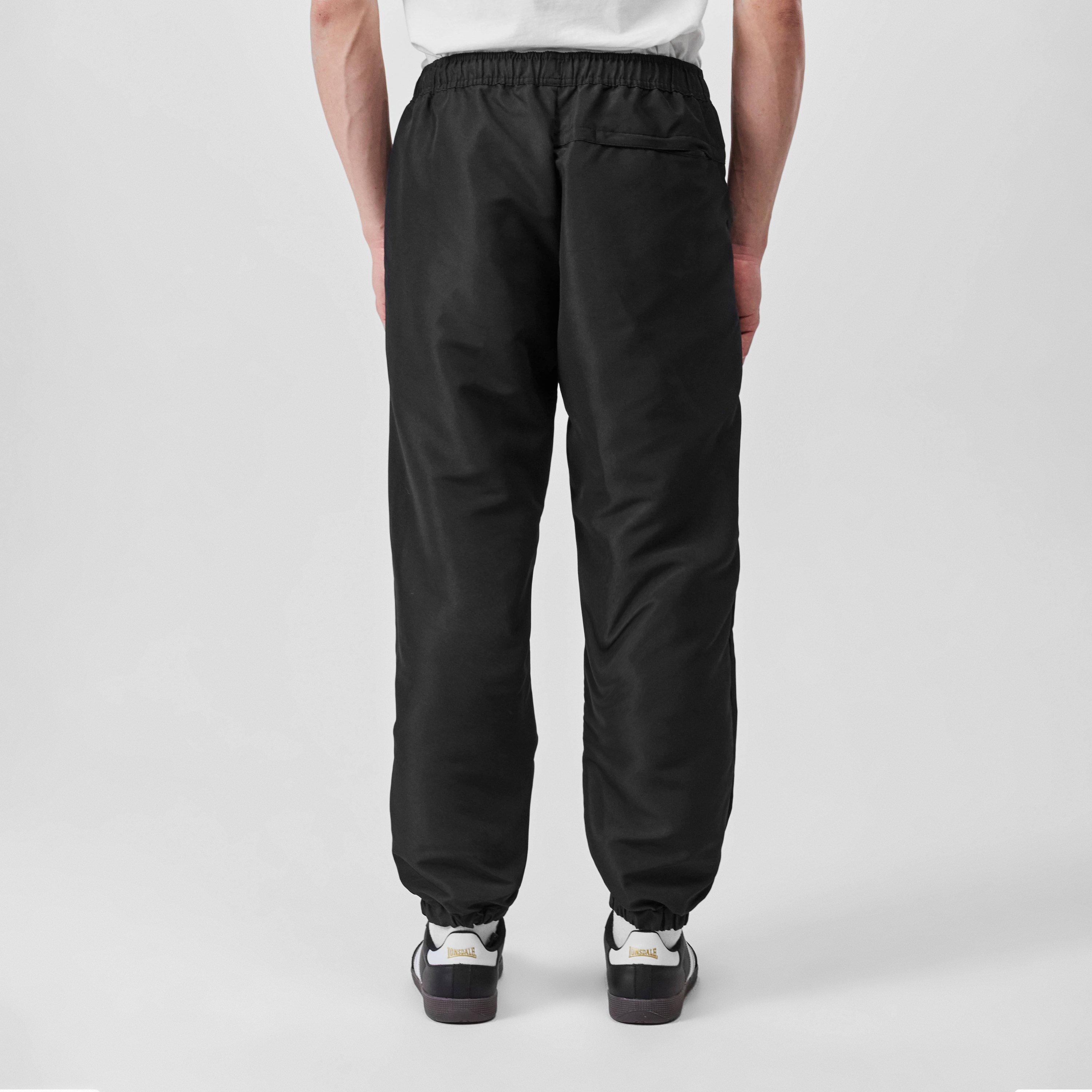 Black - Lonsdale - Essential CH Woven Jogging Bottoms Mens - 4