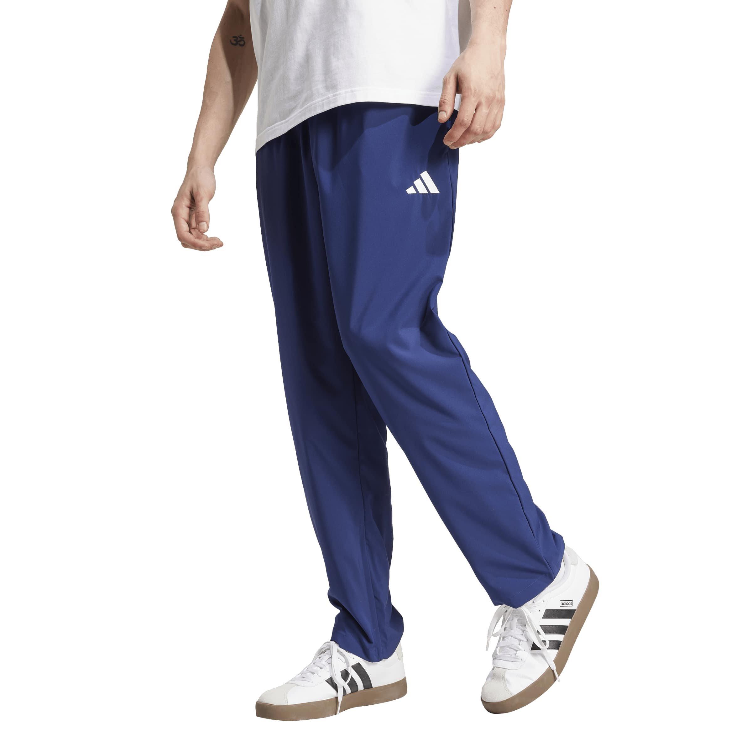 Dark Blue/White - adidas - Men's Stanford Woven Joggers - 2