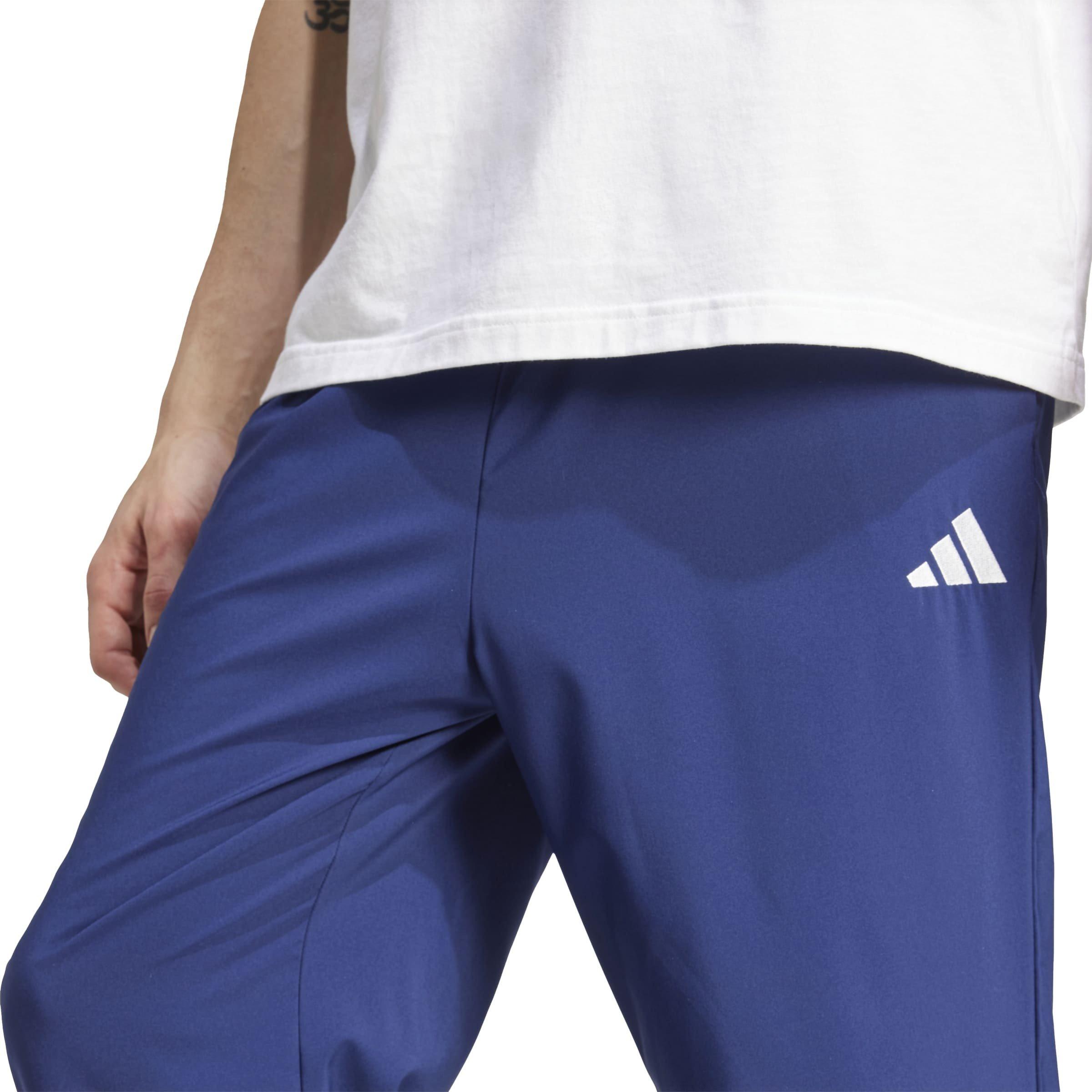 Dark Blue/White - adidas - Men's Stanford Woven Joggers - 4