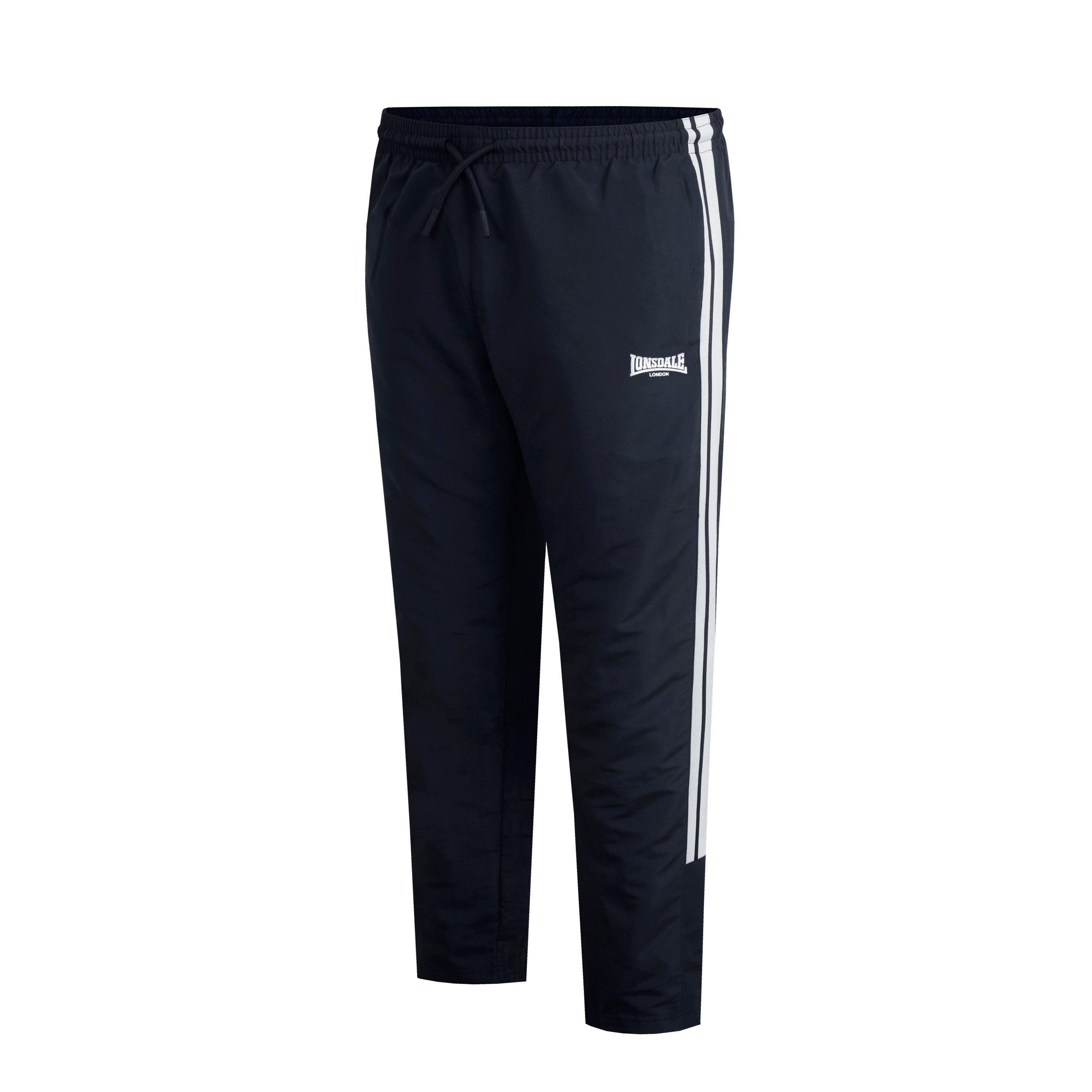 Black - Lonsdale - 2 Stripe OH Woven Bottom Mens - 3