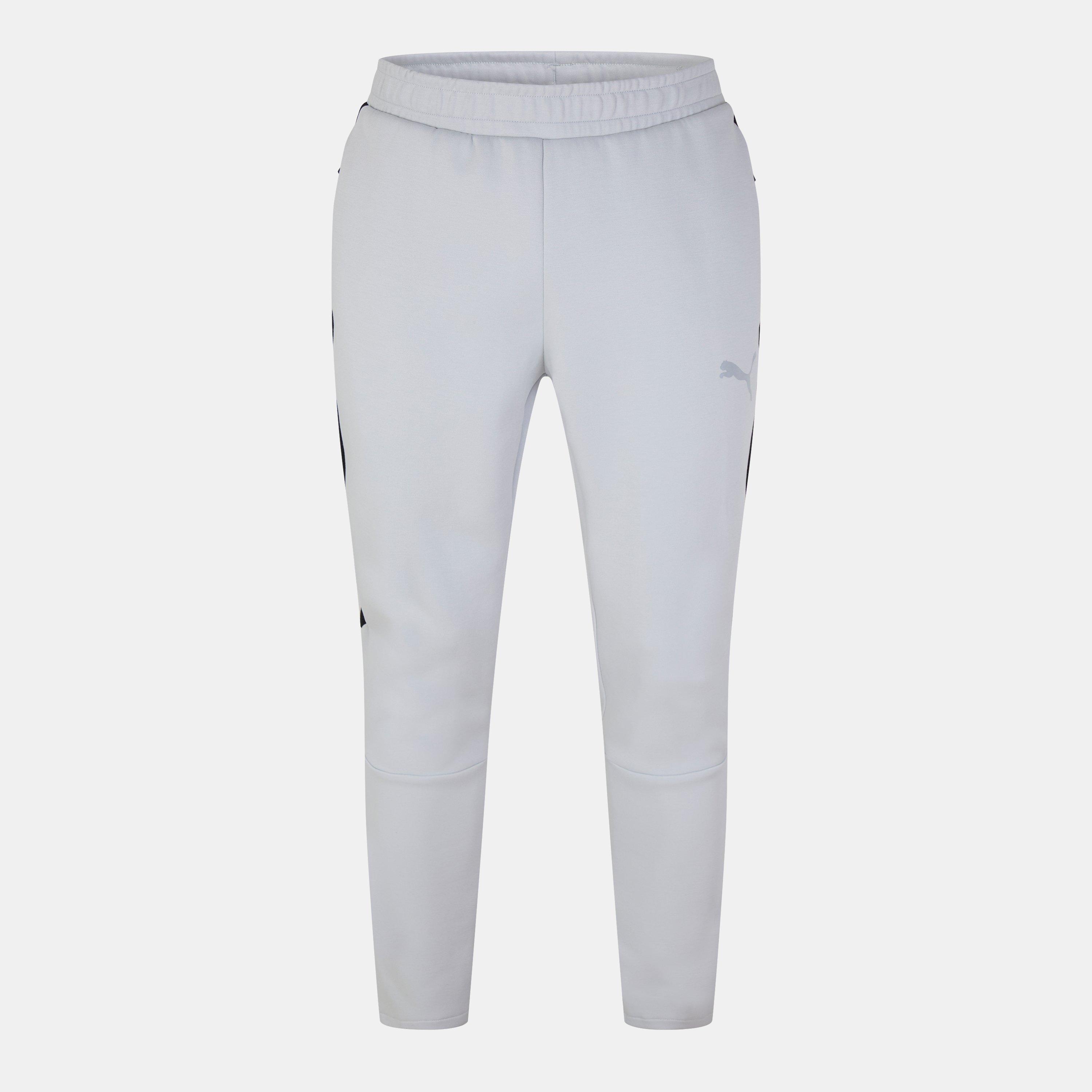 Cool Grey - Puma - Men's EVOSTRIPE Closed Hem Fleece Joggers - 1