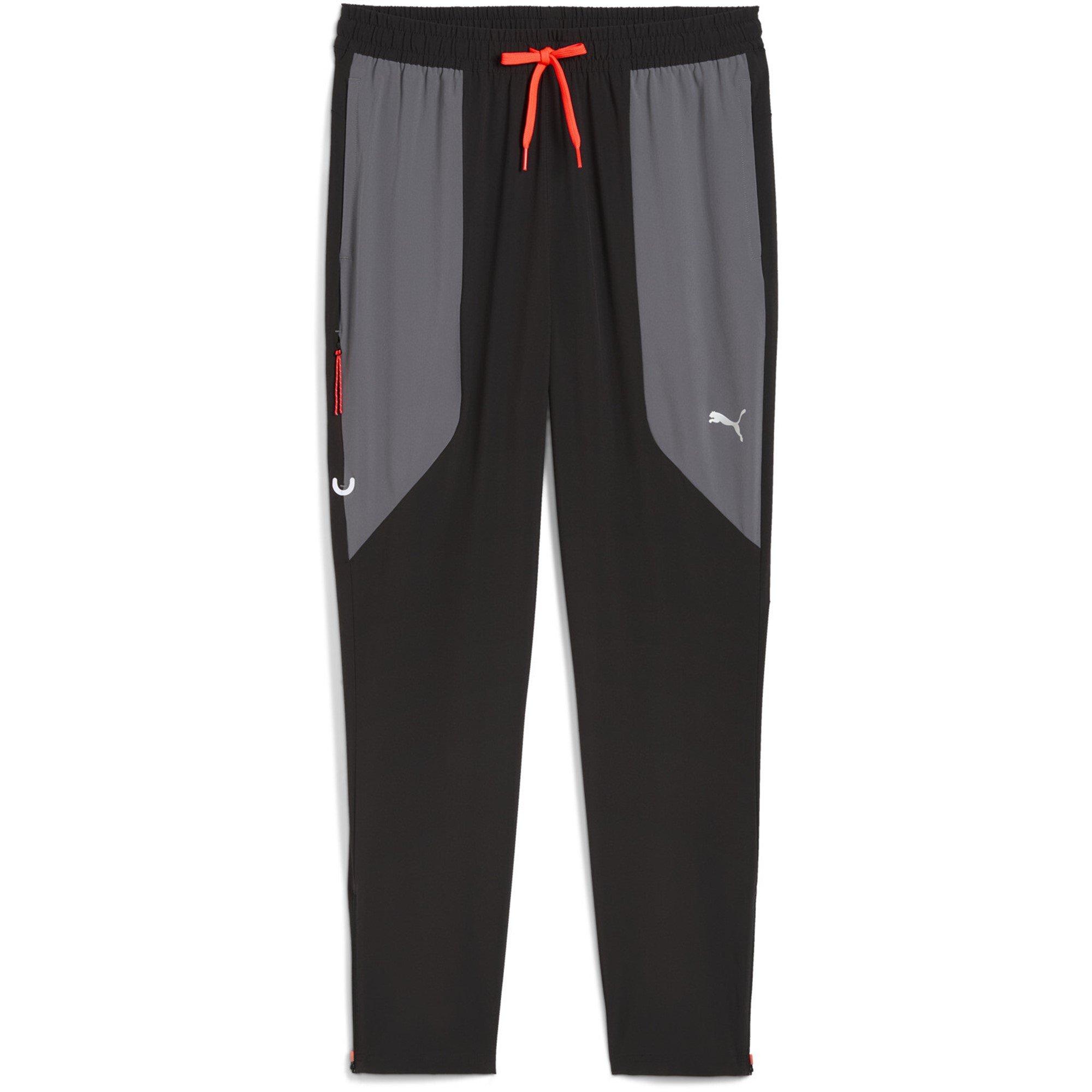 Puma Men's Flex Closed Hem Woven Joggers - Black/Grey - M